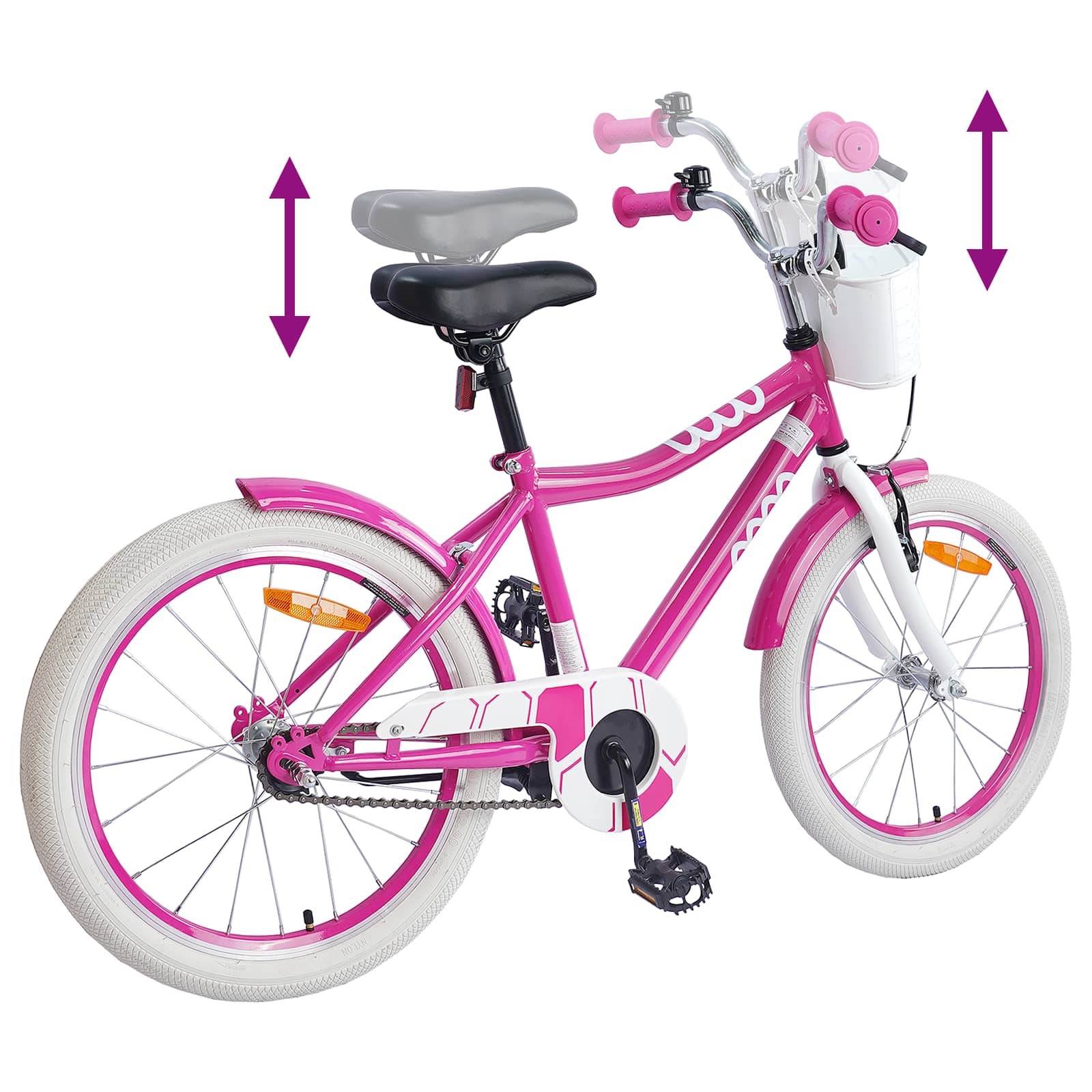 Kinderfahrrad 18 Zoll für 5-7 Jahre alt Rosa