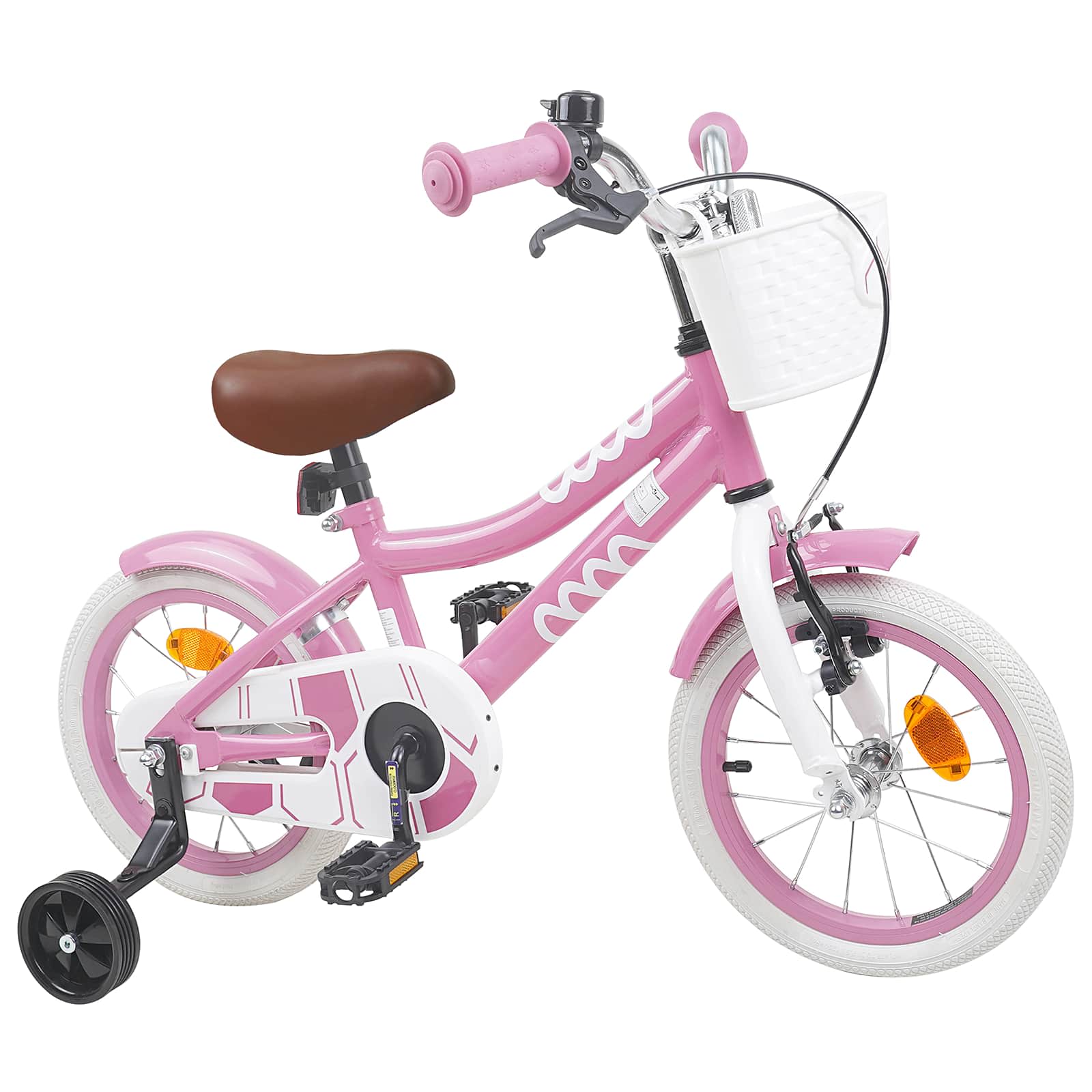Kinderfahrrad 14 Zoll für 3-5 Jahre alt Hellrosa