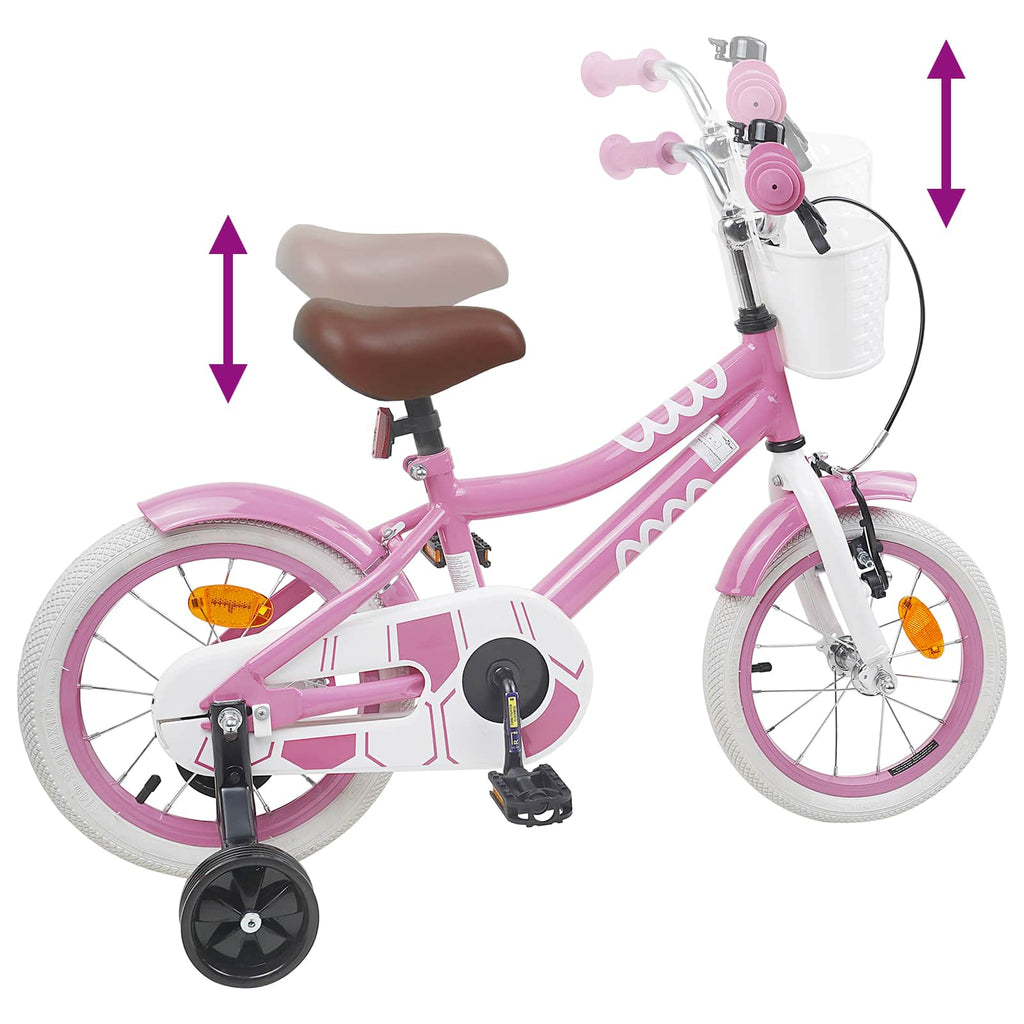 Kinderfahrrad 16 Zoll für 4-6 Jahre alt Hellrosa