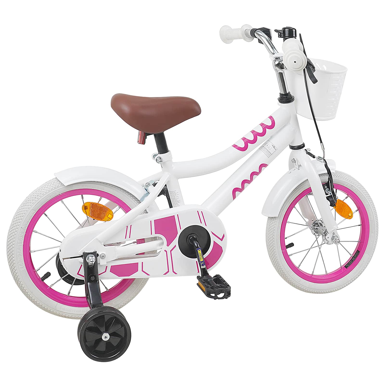 Kinderfahrrad 14 Zoll für 3-5 Jahre alt Weiß