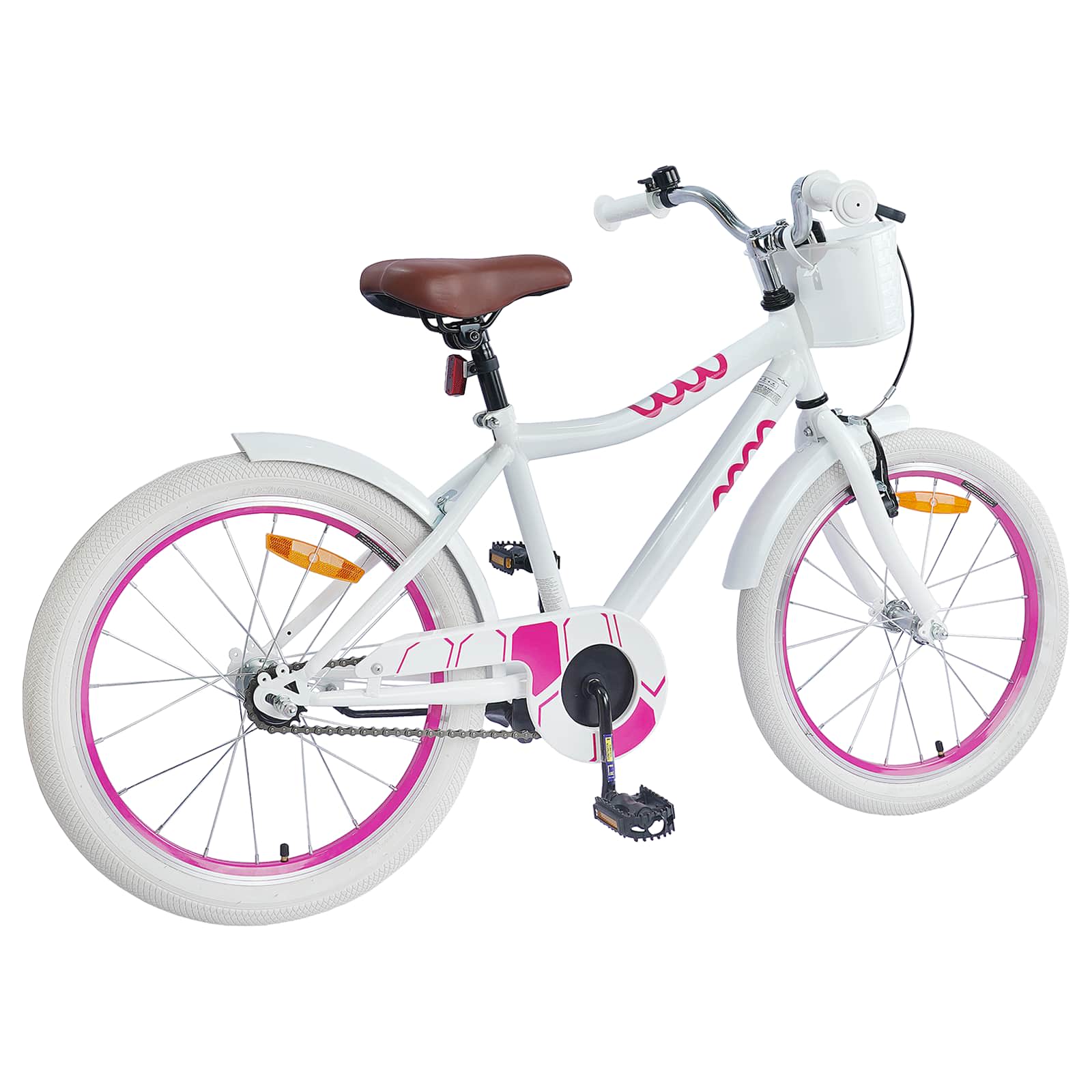 Kinderfahrrad 20 Zoll für 6-11 Jahre alt Weiß
