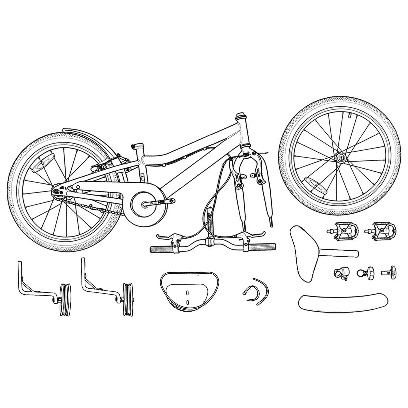 Kinderfahrrad 12 Zoll für 2-4 Jahre alt Lila