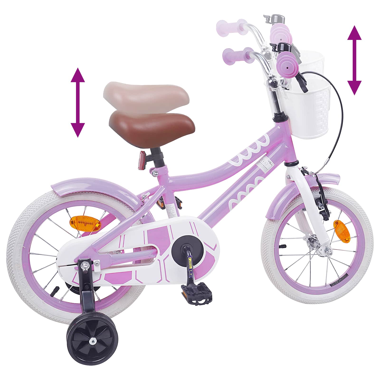 Kinderfahrrad 14 Zoll für 3-5 Jahre alt Lila
