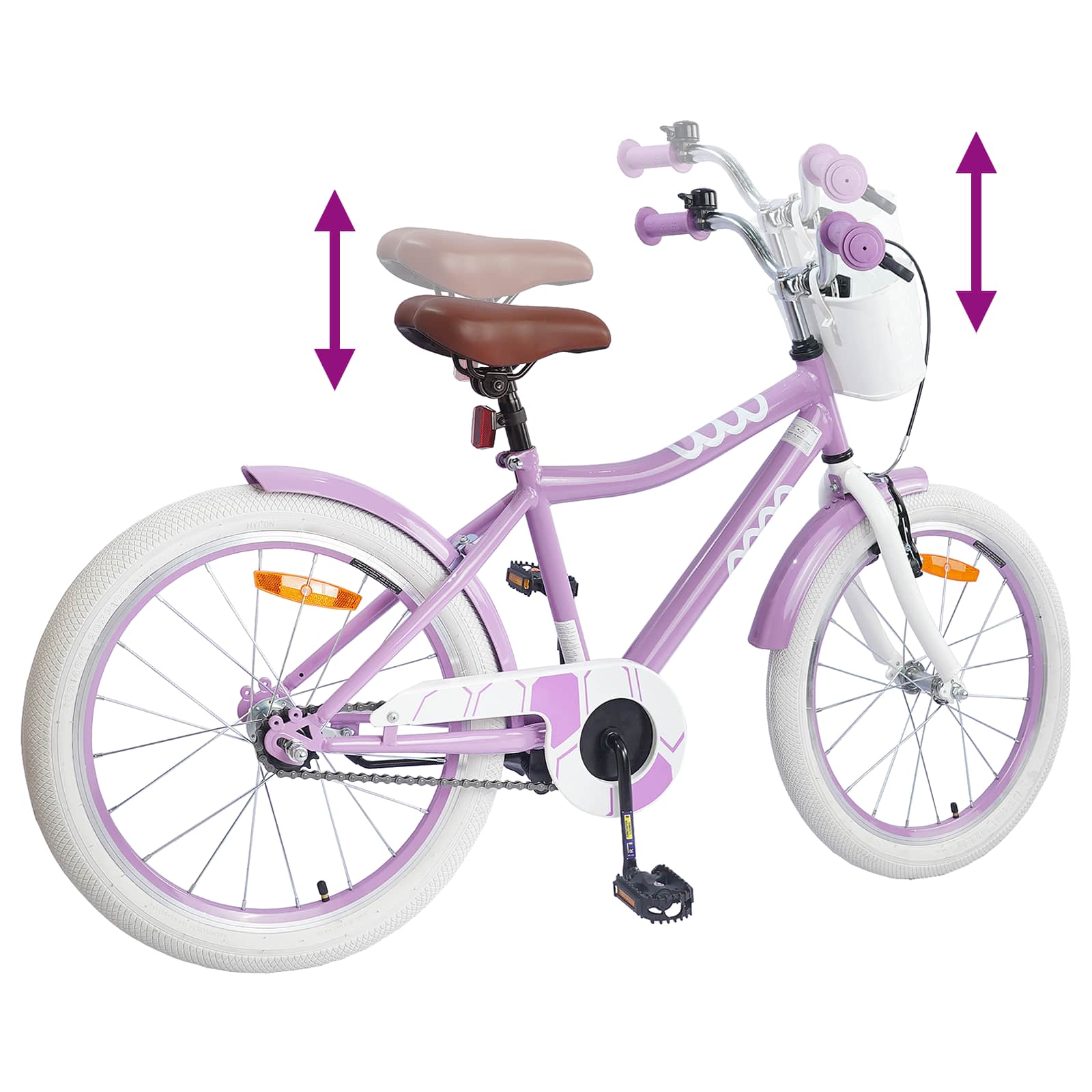 Kinderfahrrad 18 Zoll für 5-7 Jahre alt Lila