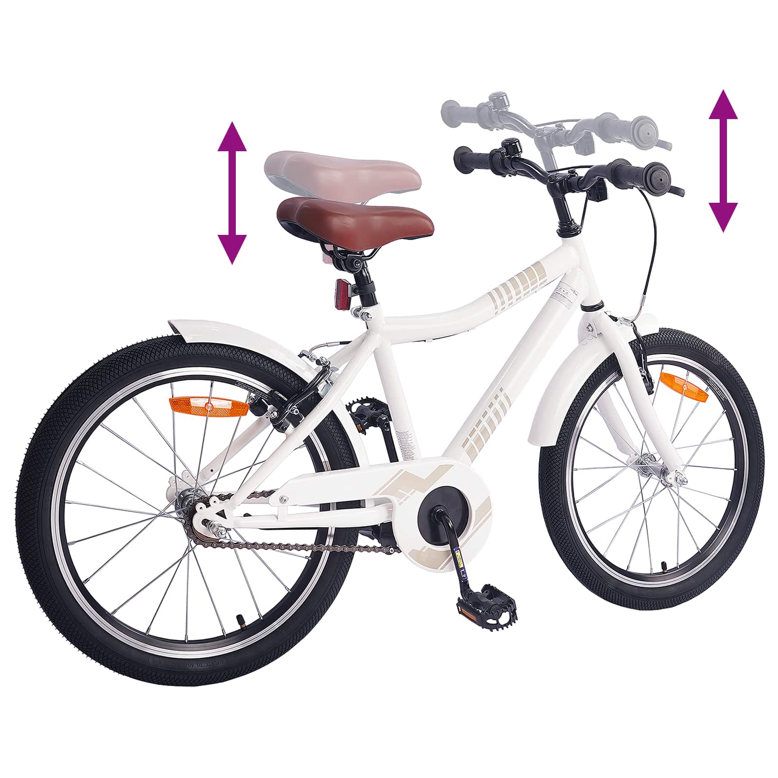 Kinderfahrrad 20 Zoll für 6-11 Jahre alt weiß