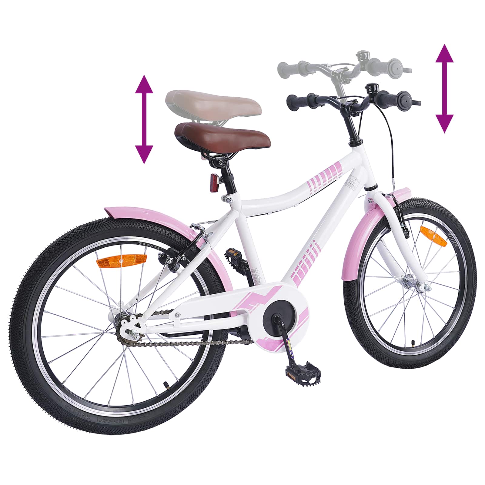 Kinderfahrrad 24 Zoll für 8-12 Jahre alt Hellrosa