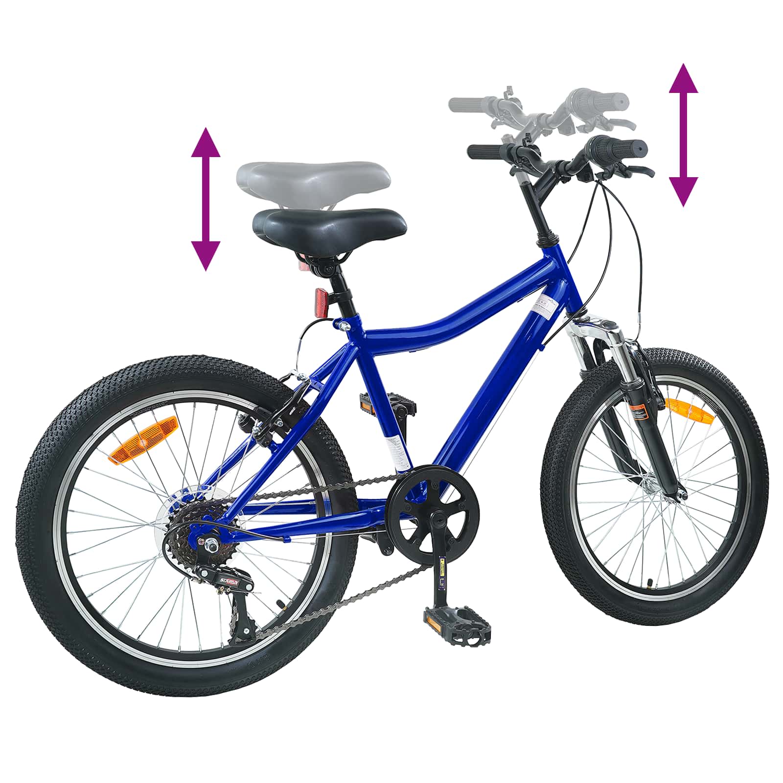 Kinderfahrrad 20 Zoll 6-Speed für 6-11 Jahre alt Dunkelblau