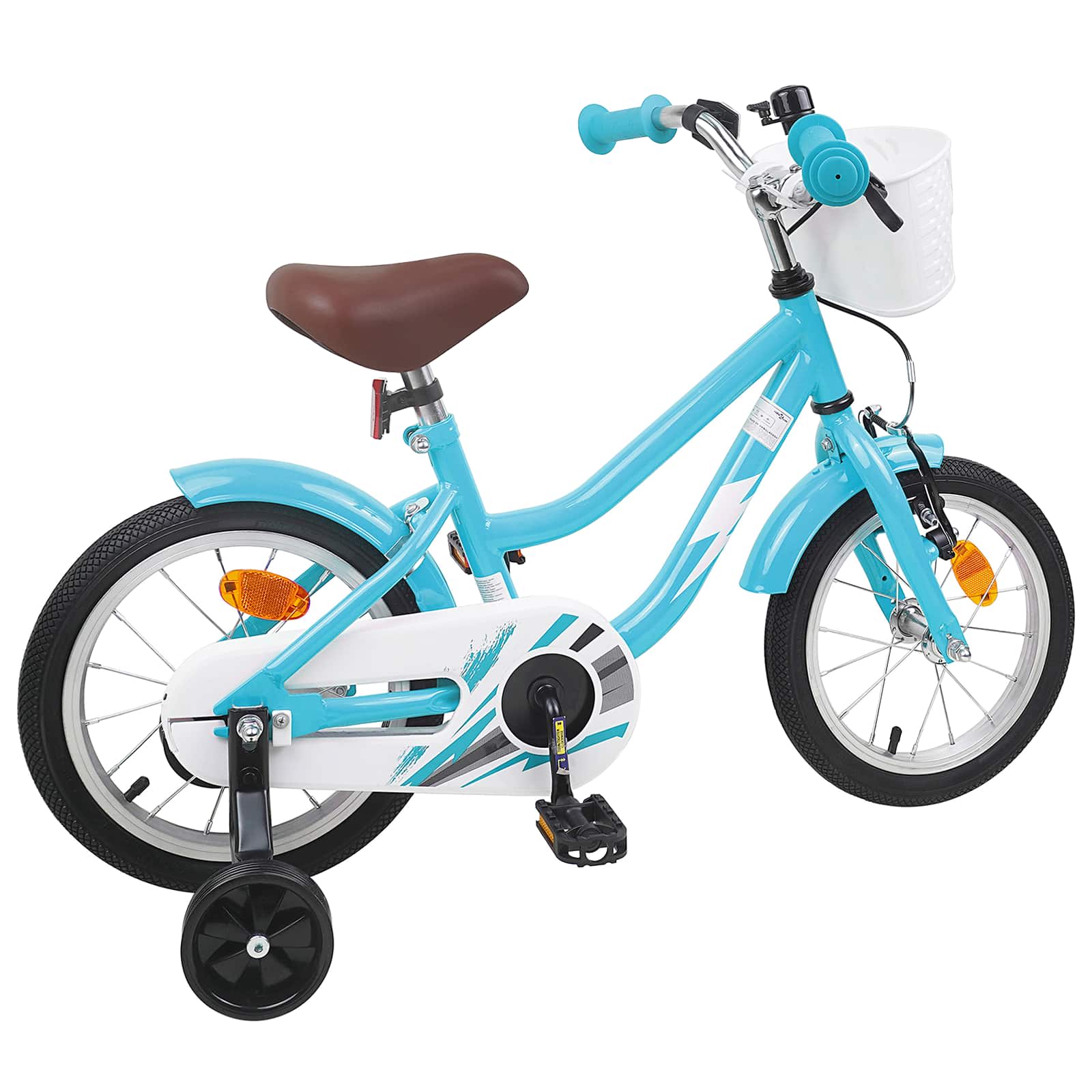 Kinderfahrrad 16 Zoll für 4-6 Jahre alt Himmelblau