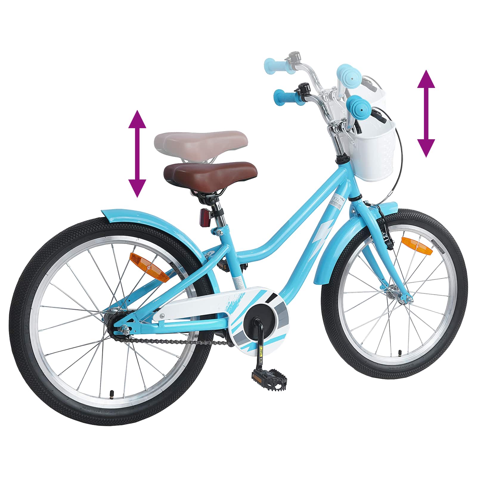 Kinderfahrrad 20 Zoll für 6-11 Jahre alt Himmelblau
