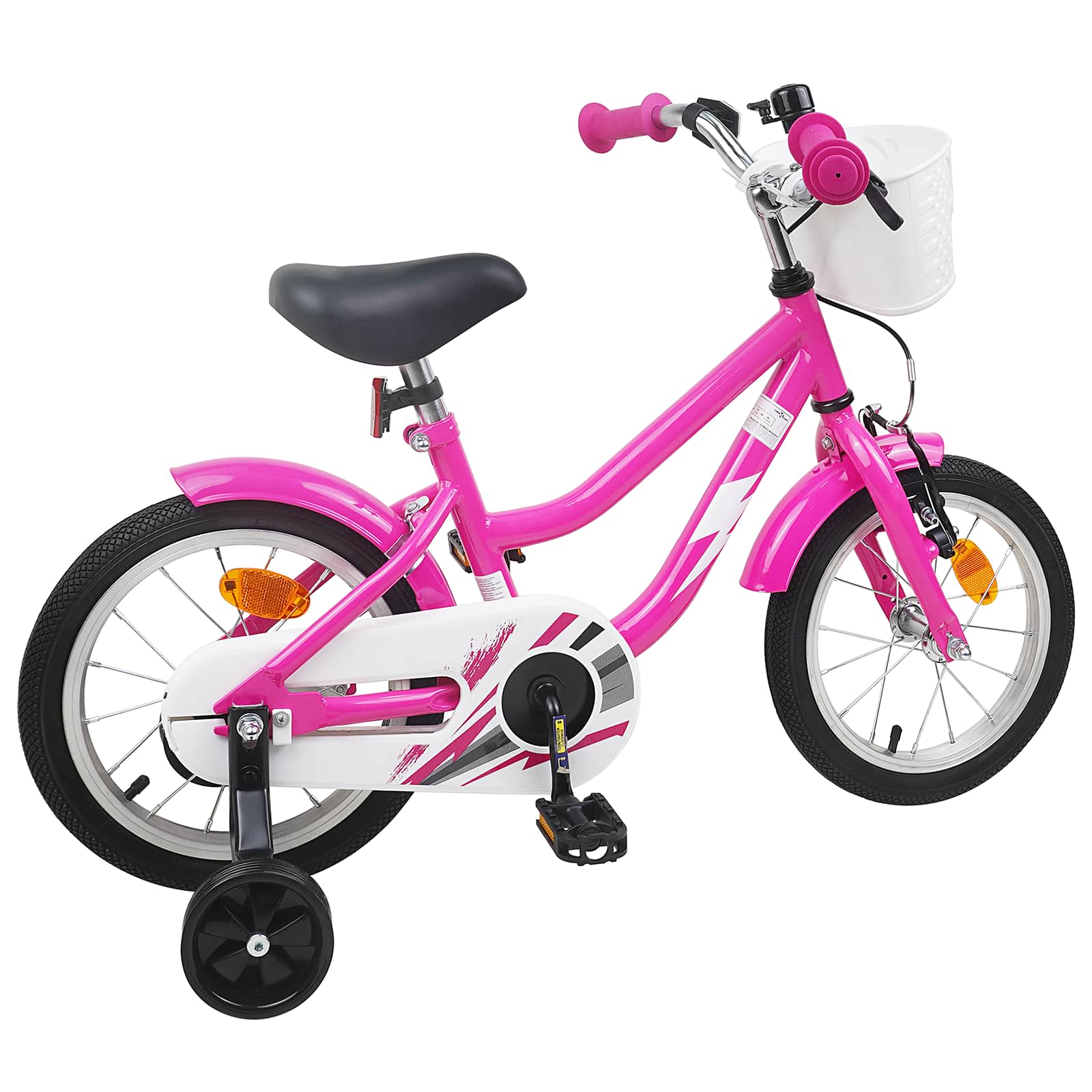 Kinderfahrrad 12 Zoll für 2-4 Jahre alt Dunkelrosa