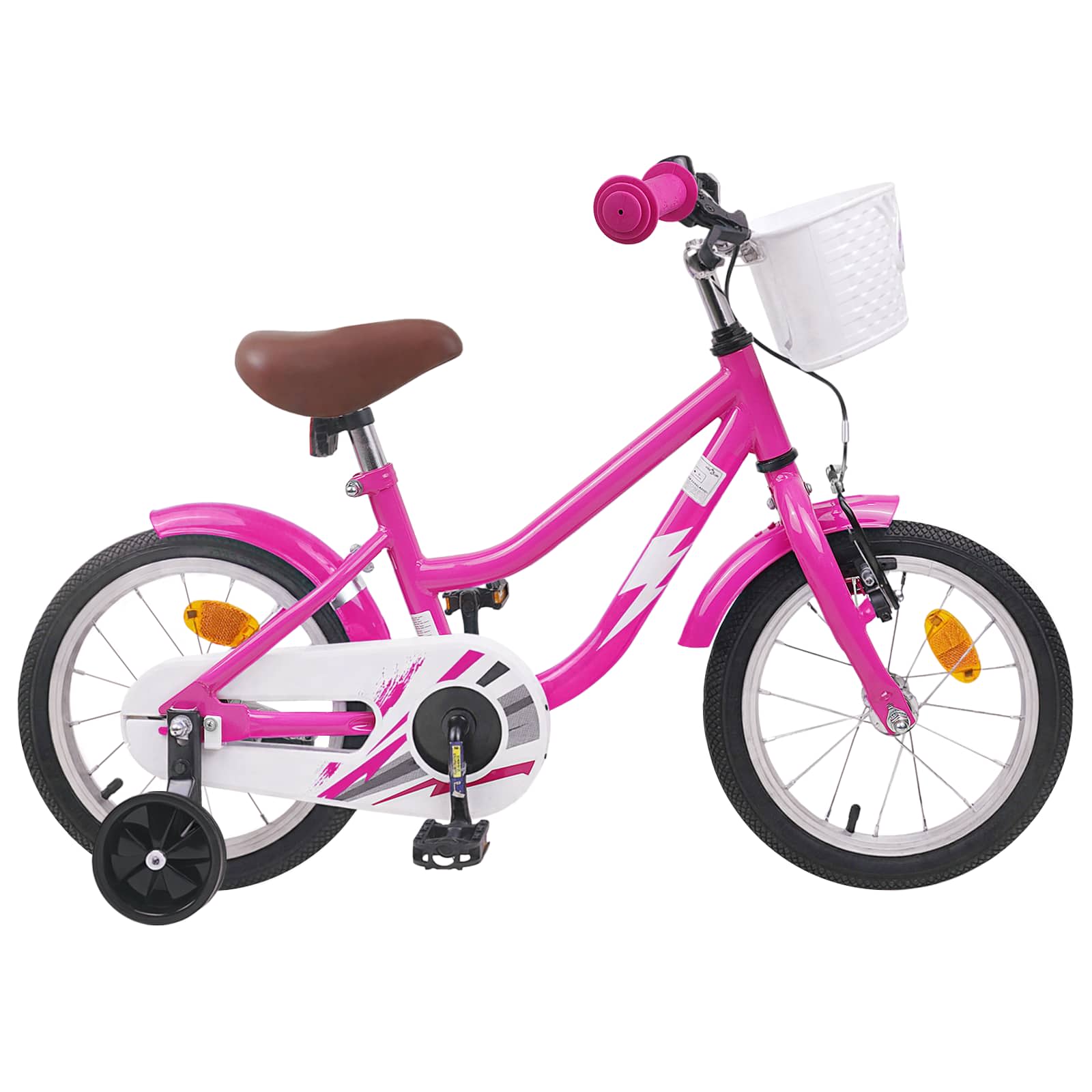 Kinderfahrrad 16 Zoll für 4-6 Jahre alt Dunkelrosa