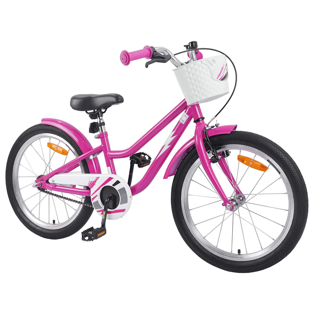 Kinderfahrrad 18 Zoll für 5-7 Jahre alt Dunkelrosa