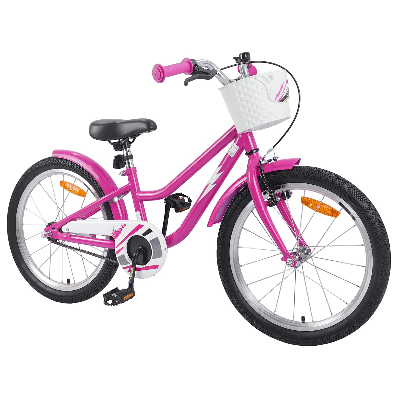 Kinderfahrrad 18 Zoll für 5-7 Jahre alt Dunkelrosa