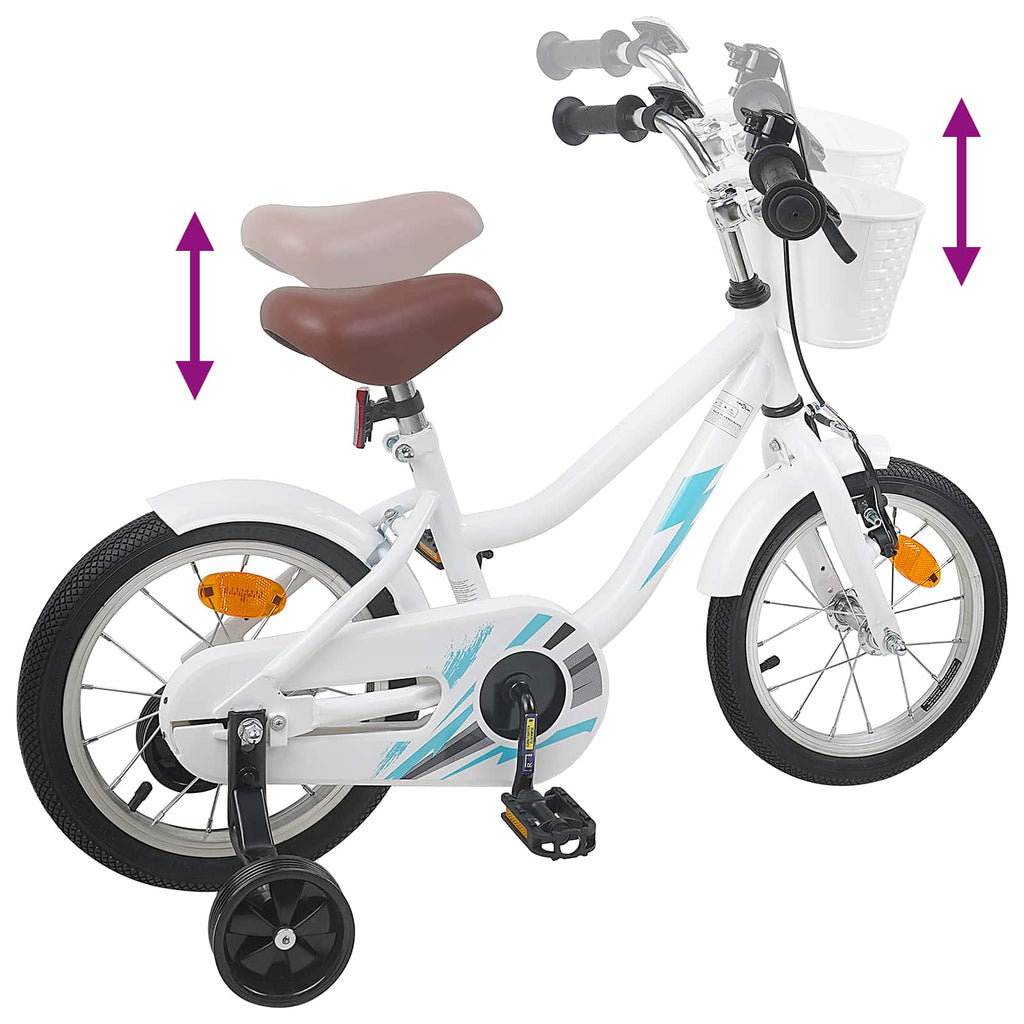 Kinderfahrrad 12 Zoll für 2-4 Jahre alt Weiß