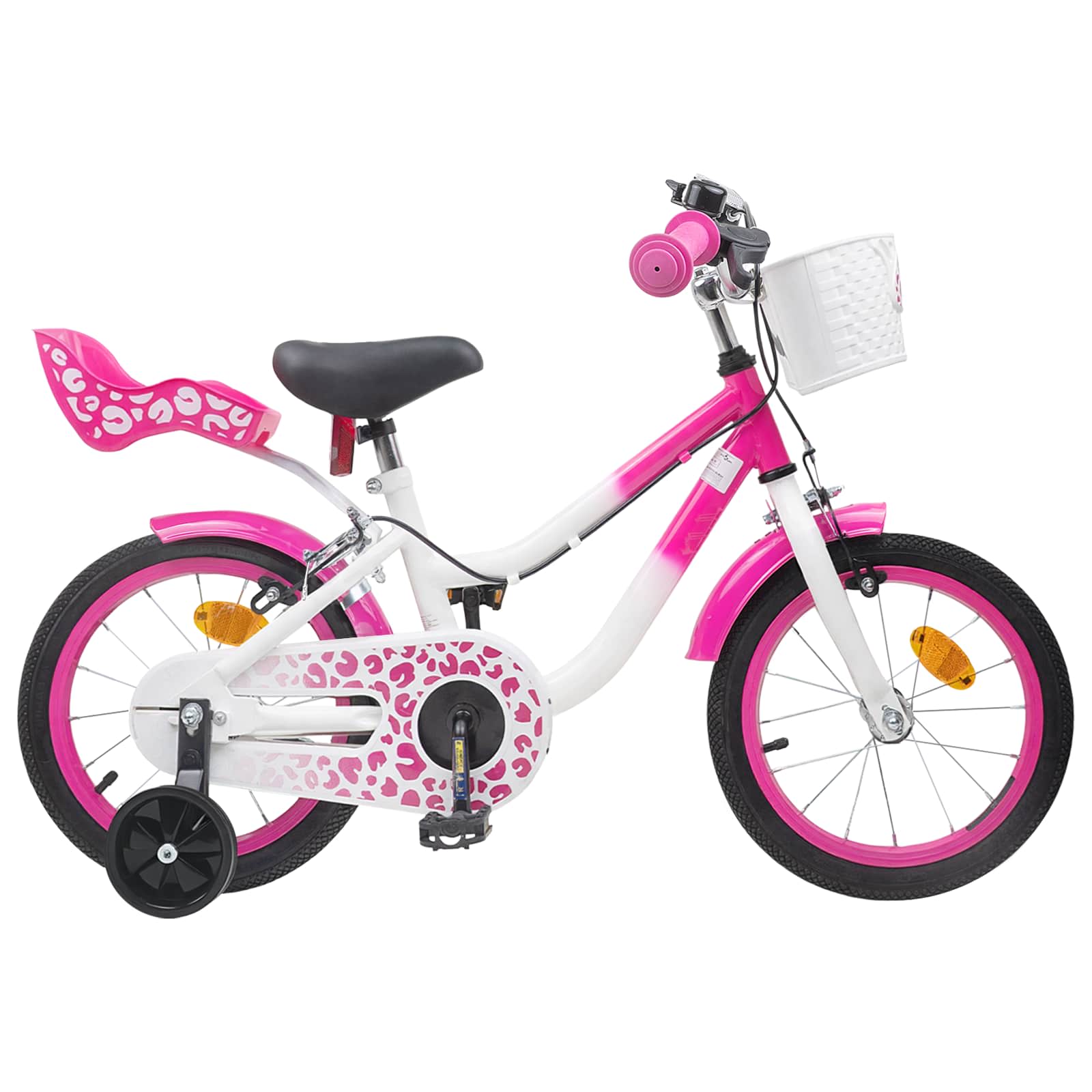 Kinderfahrrad Mit Stützrädern 12 Zoll für 2-4 Jahre alt Rosa