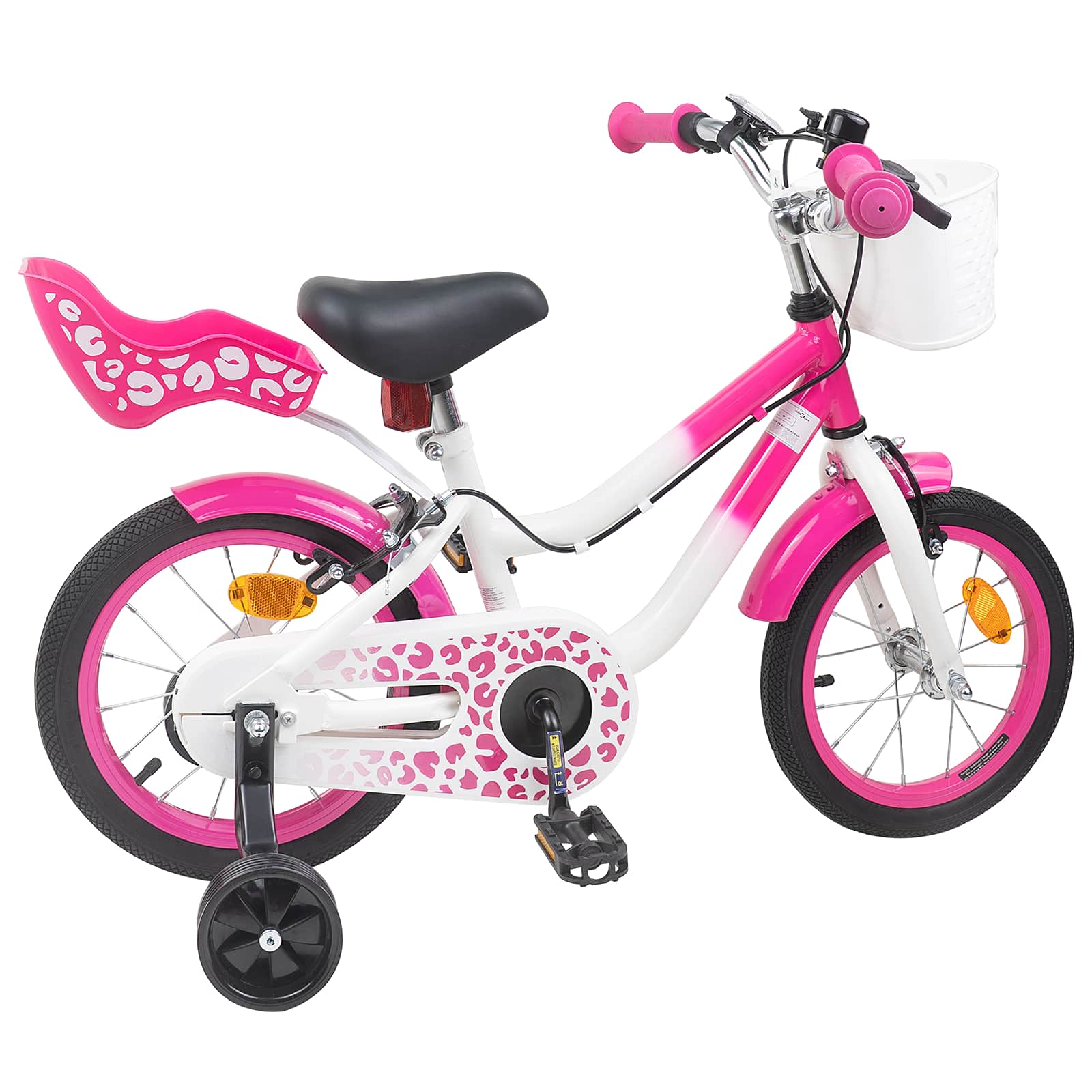 Kinderfahrrad Mit Stützrädern 14 Zoll für 3-5 Jahre alt Rosa