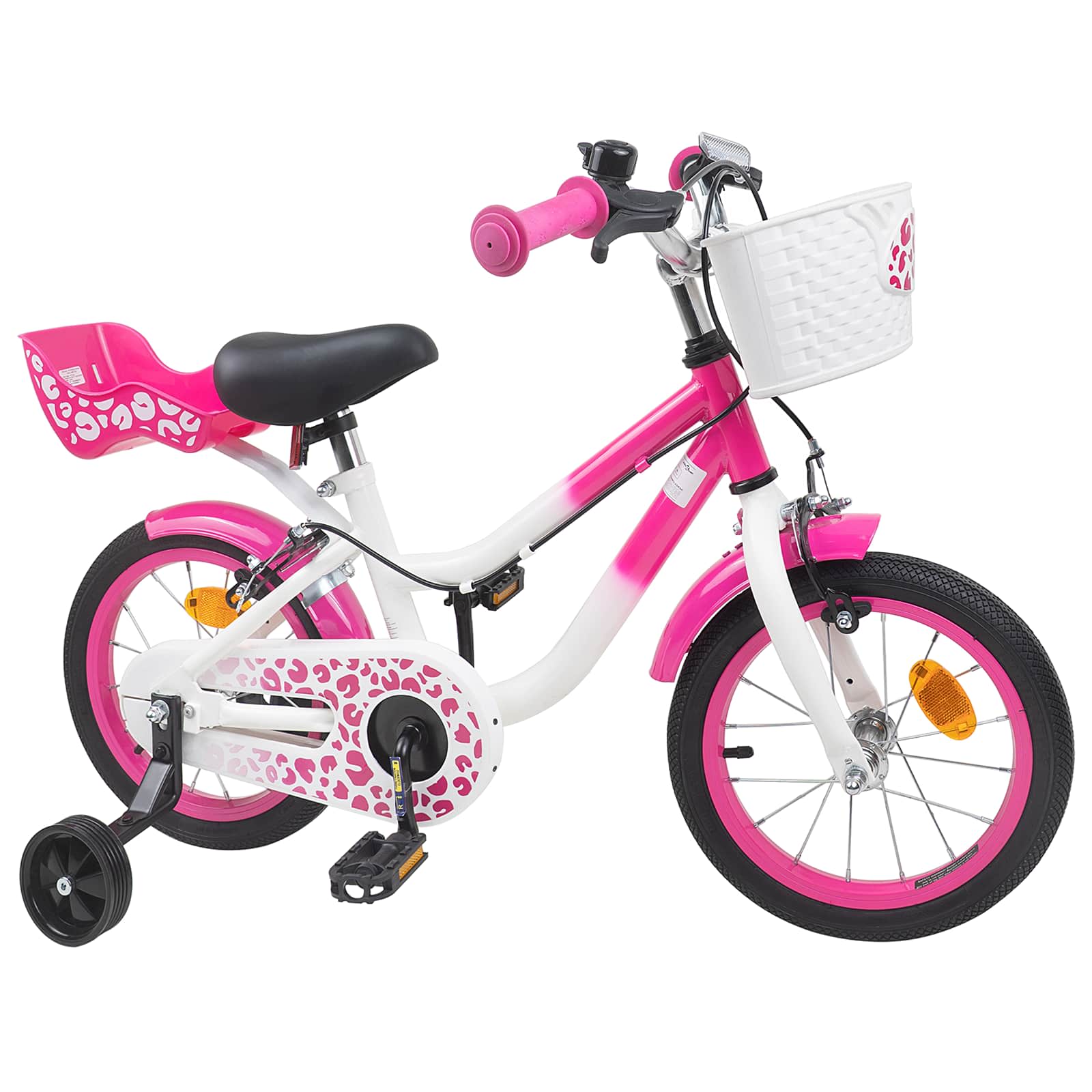 Kinderfahrrad Mit Stützrädern 16 Zoll für 4-6 Jahre alt Rosa