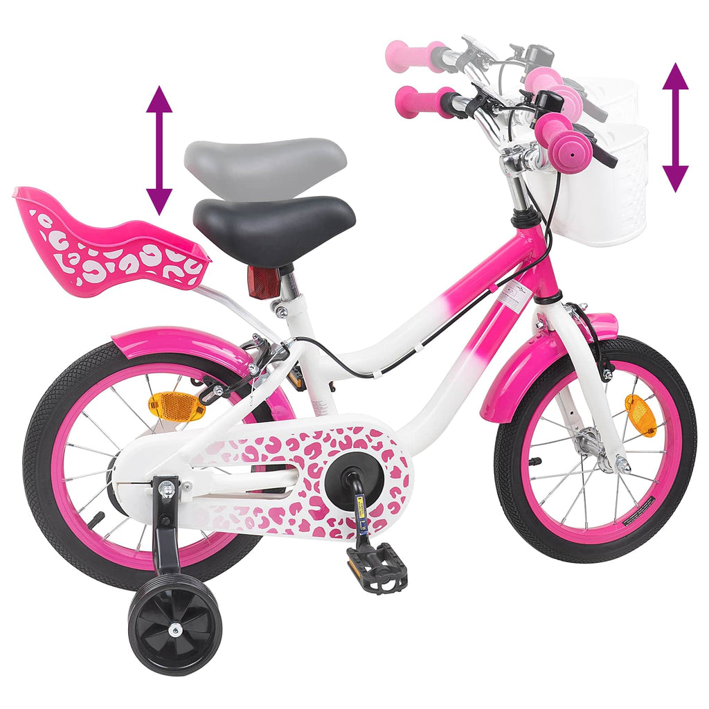 Kinderfahrrad Mit Stützrädern 16 Zoll für 4-6 Jahre alt Rosa
