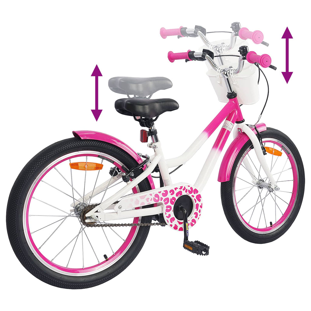 Kinderfahrrad Mit Stützrädern 18 Zoll für 5-7 Jahre alt Rosa