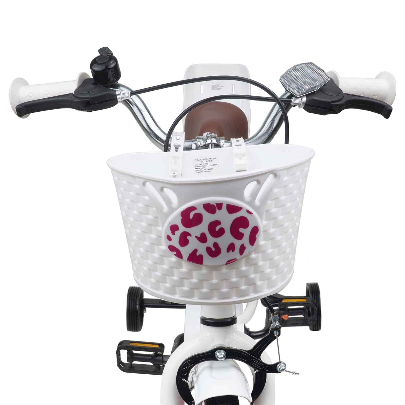 Kinderfahrrad Mit Stützrädern 14 Zoll für 3-5 Jahre alt Weiß