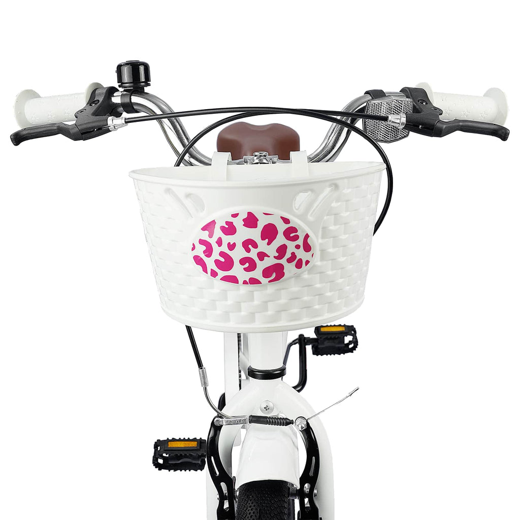 Kinderfahrrad Mit Stützrädern 18 Zoll für 5-7 Jahre alt Weiß