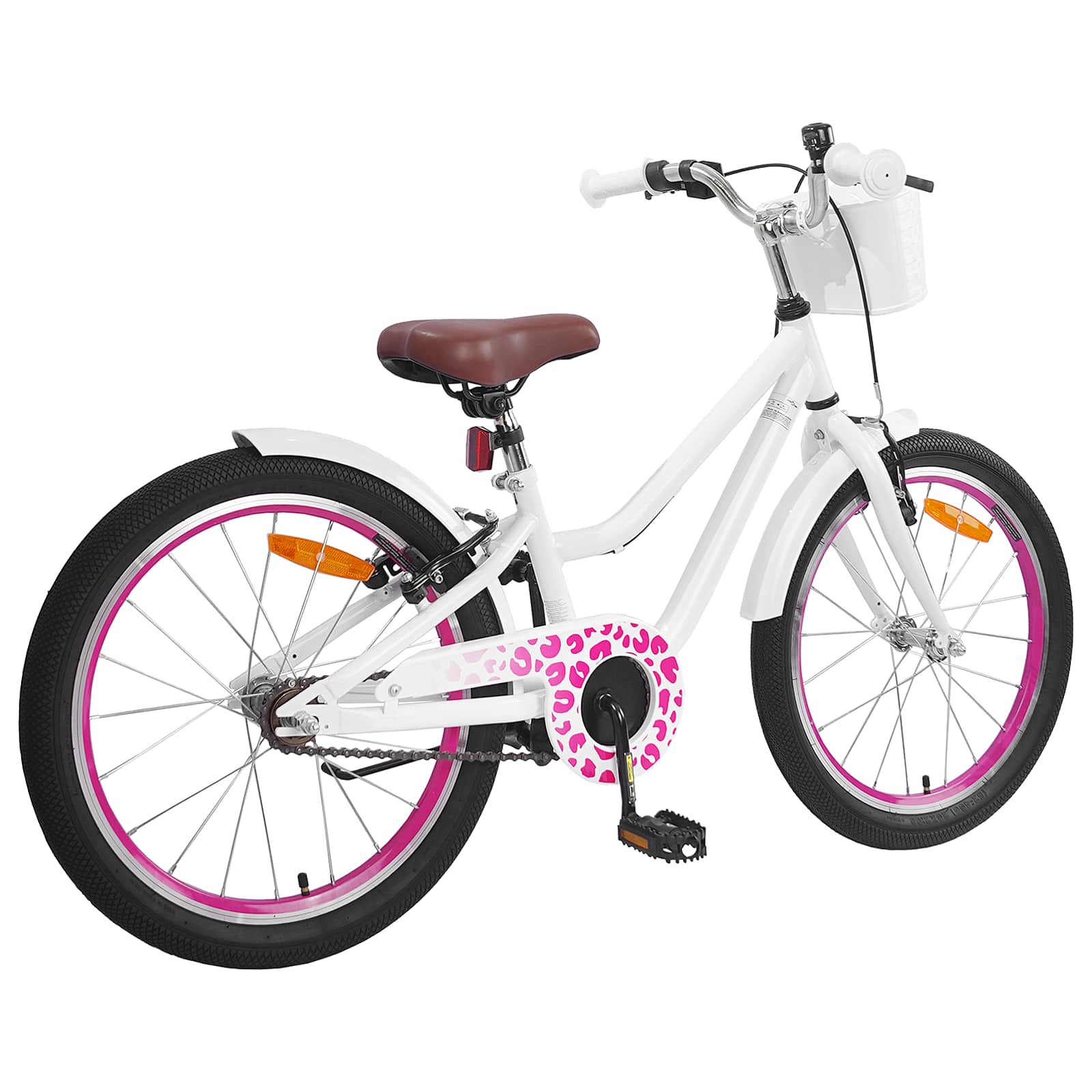 Kinderfahrrad Mit Stützrädern 18 Zoll für 5-7 Jahre alt Weiß