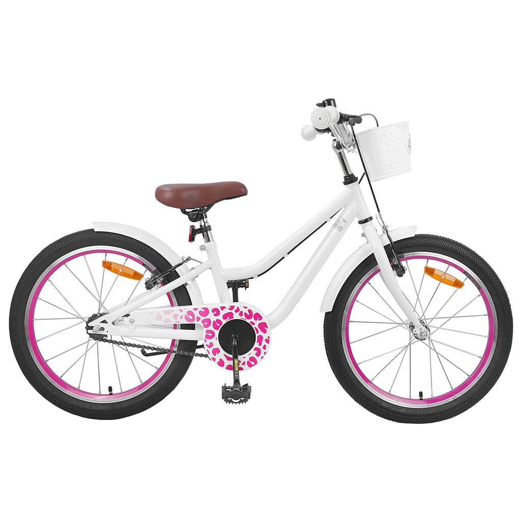 Kinderfahrrad Mit Stützrädern 18 Zoll für 5-7 Jahre alt Weiß