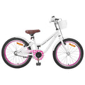Kinderfahrrad Mit Stützrädern 18 Zoll für 5-7 Jahre alt Weiß