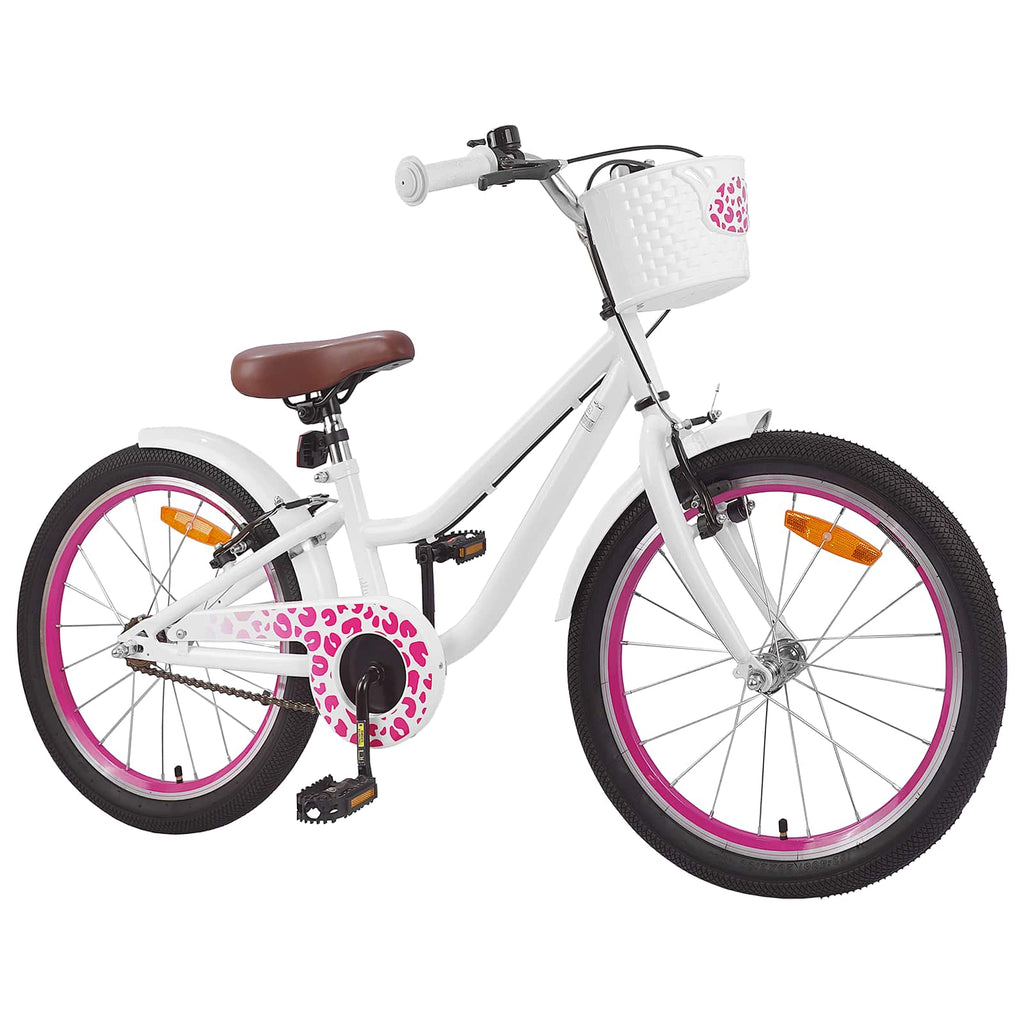 Kinderfahrrad Mit Stützrädern 20 Zoll für 6-11 Jahre alt Weiß