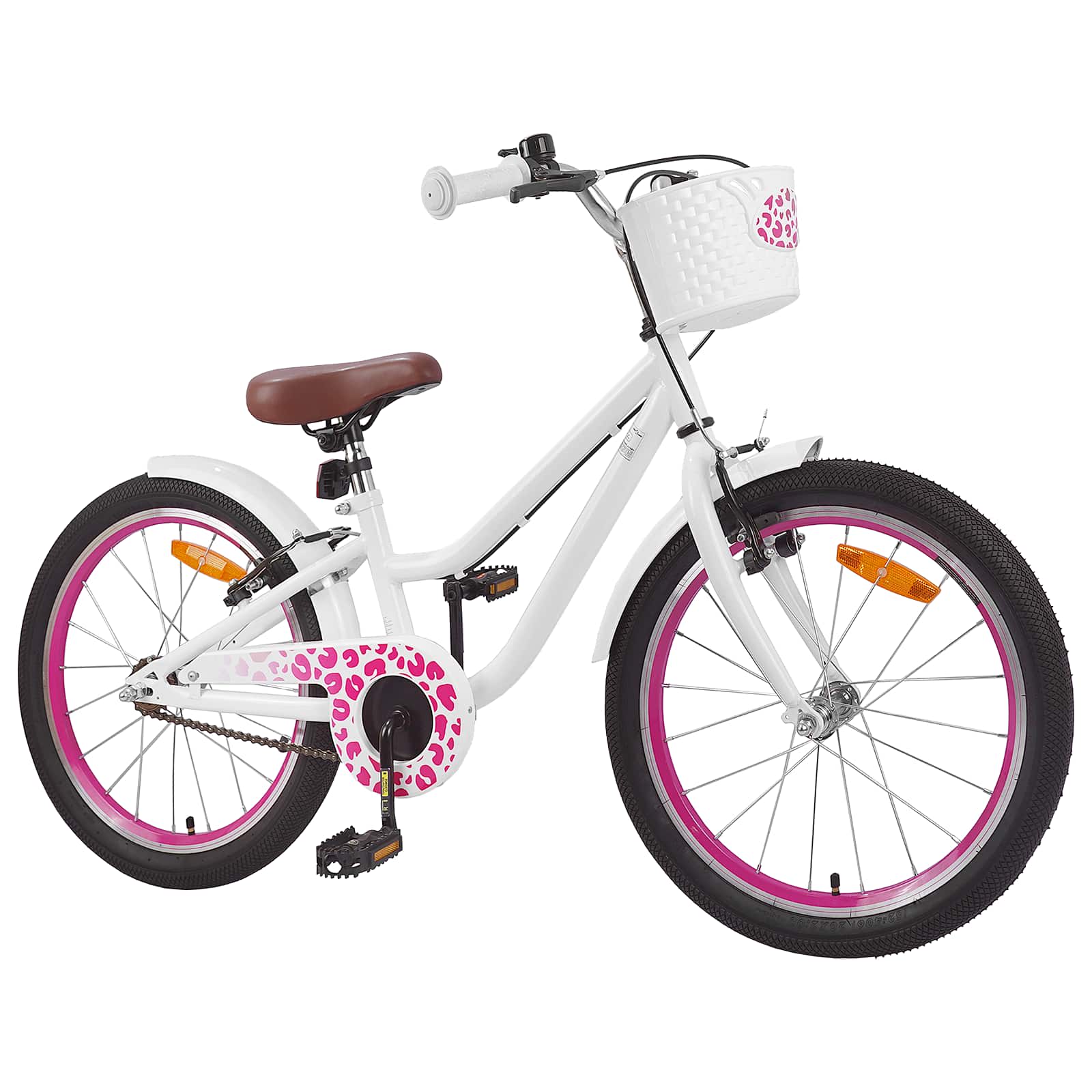 Kinderfahrrad Mit Stützrädern 20 Zoll für 6-11 Jahre alt Weiß