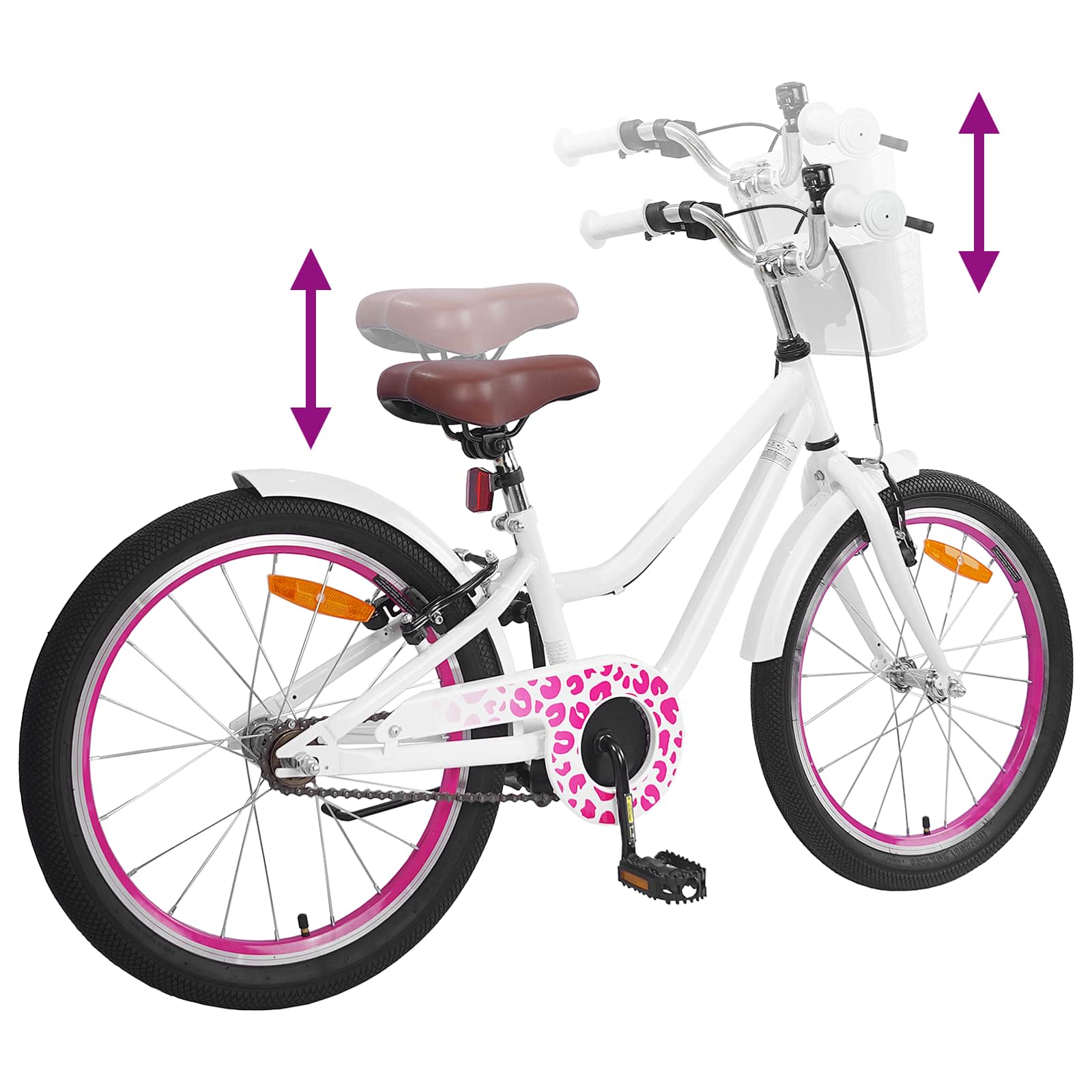 Kinderfahrrad Mit Stützrädern 20 Zoll für 6-11 Jahre alt Weiß