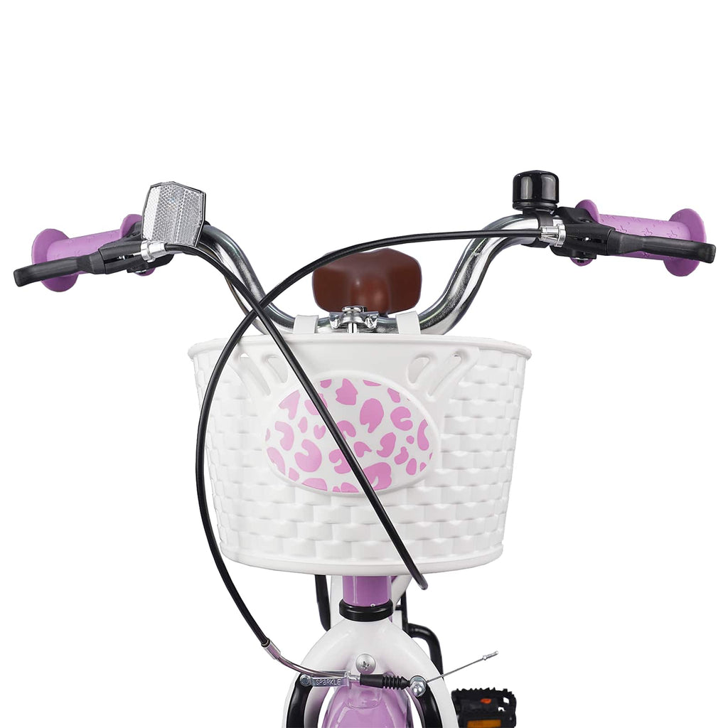 Kinderfahrrad Mit Stützrädern 18 Zoll für 5-7 Jahre alt Lila