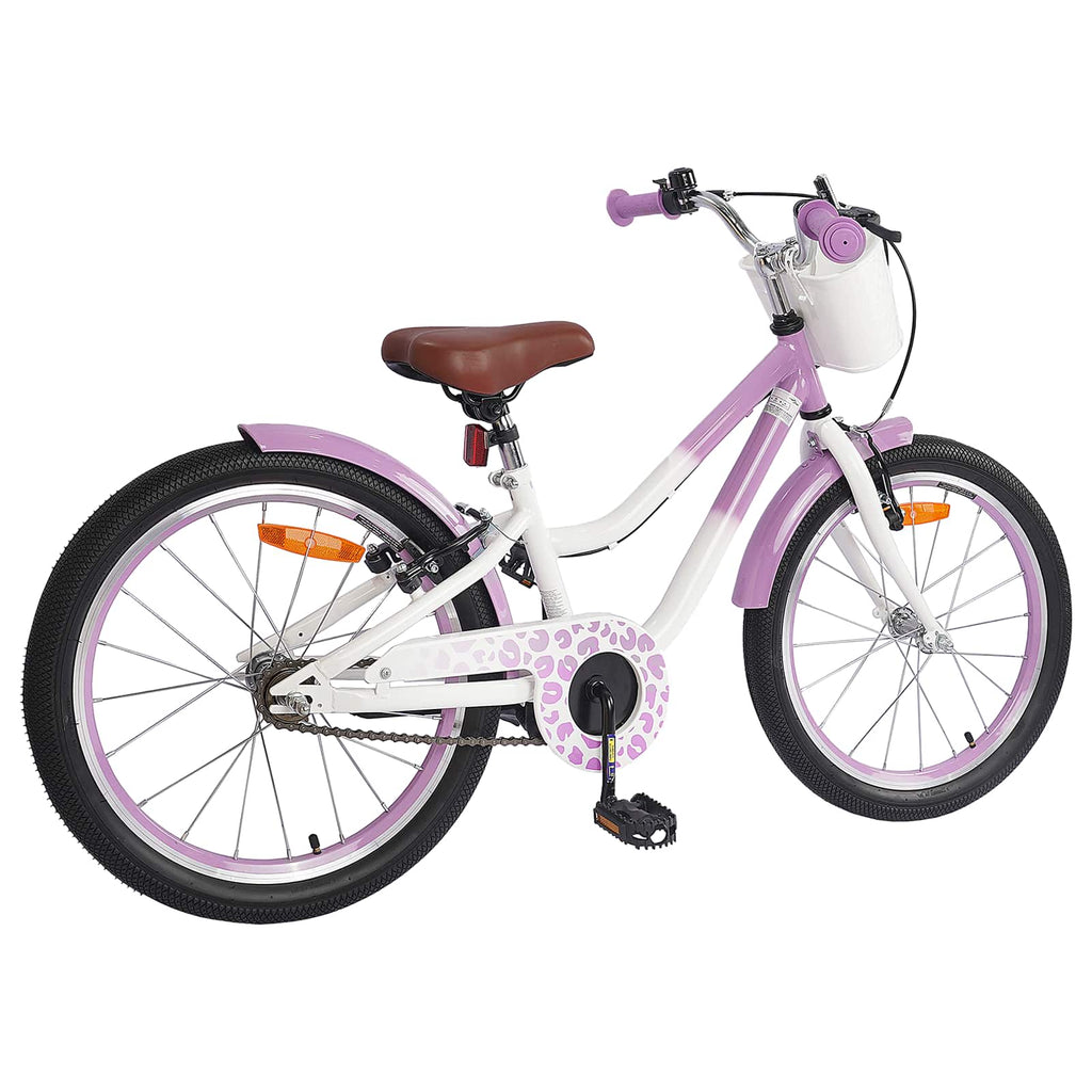 Kinderfahrrad Mit Stützrädern 18 Zoll für 5-7 Jahre alt Lila