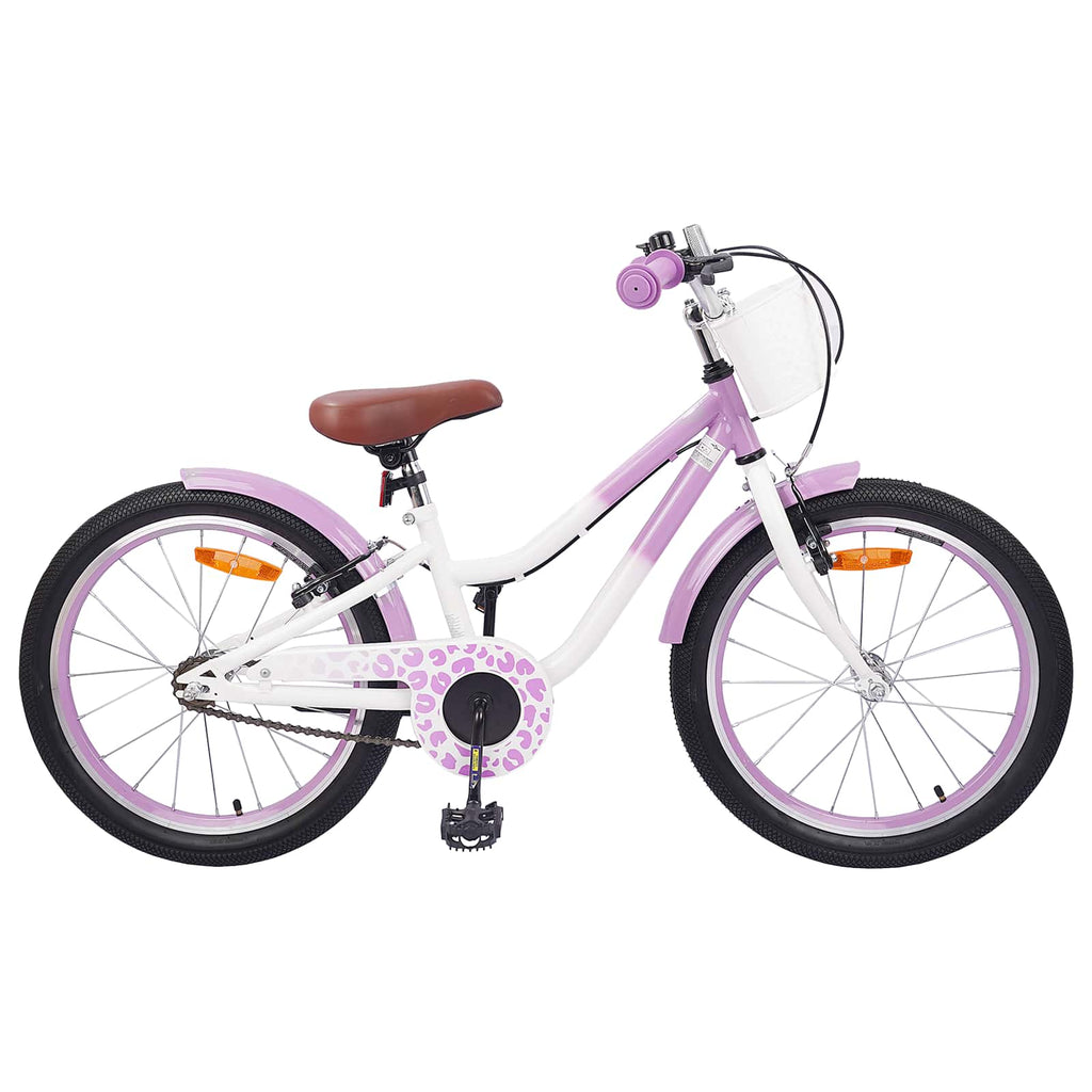 Kinderfahrrad Mit Stützrädern 18 Zoll für 5-7 Jahre alt Lila