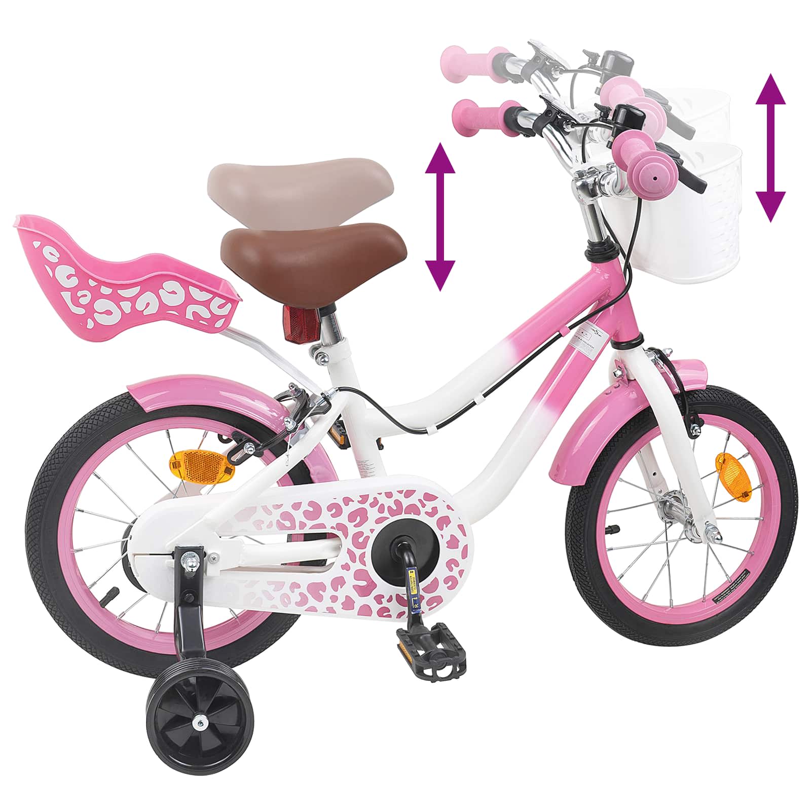 Kinderfahrrad Mit Stützrädern 12 Zoll für 2-4 Jahre alt
