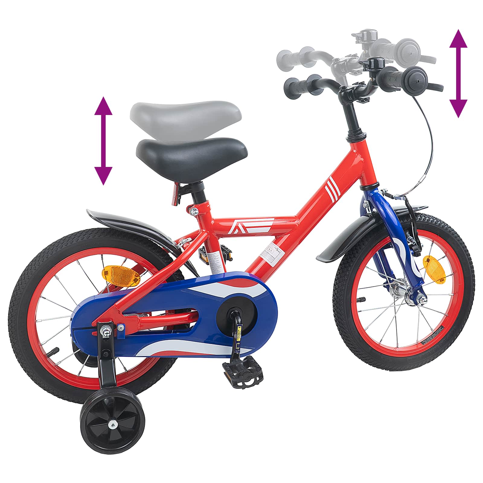 Kinderfahrrad 16 Zoll für 4-6 Jahre alt Rot