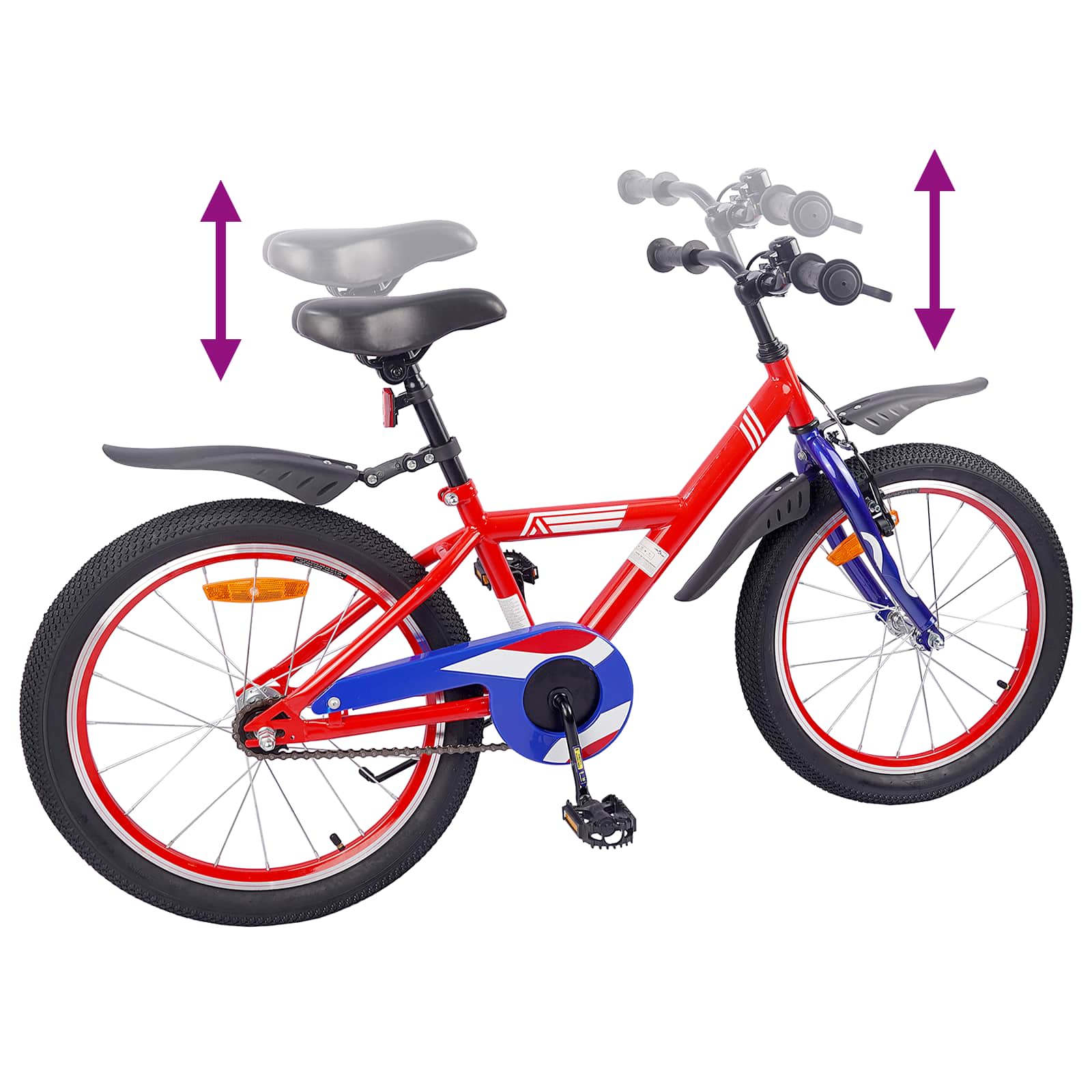 Kinderfahrrad 18 Zoll für 5-7 Jahre alt Rot