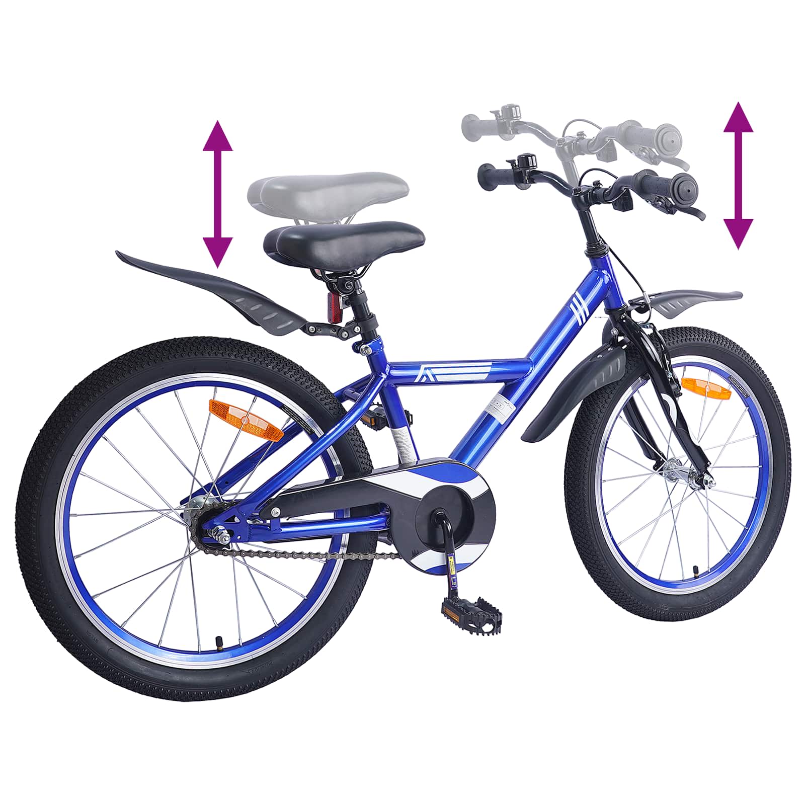 Kinderfahrrad 18 Zoll für 5-7 Jahre alt Dunkelblau