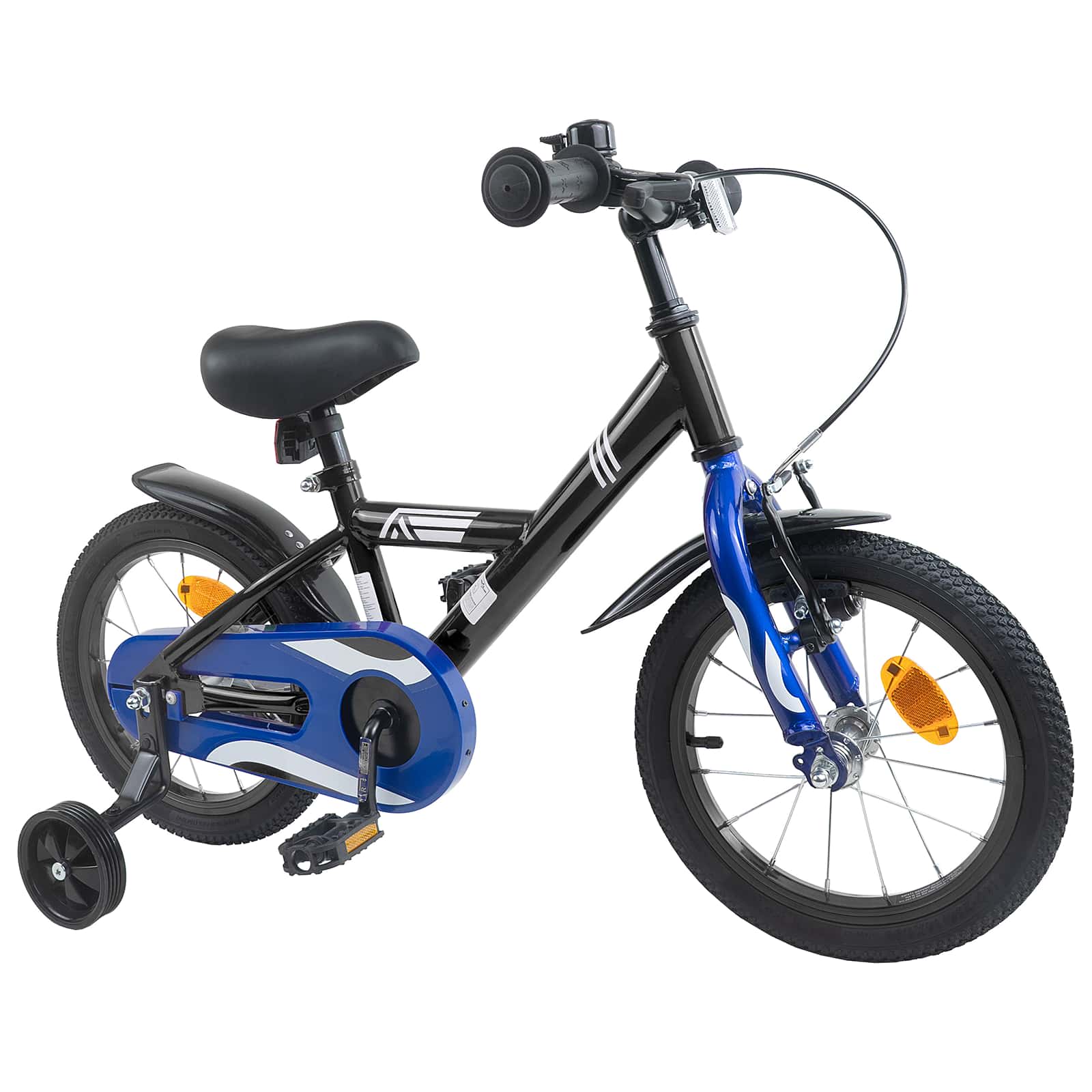 Kinderfahrrad 12 Zoll für 2-4 Jahre alt Schwarz