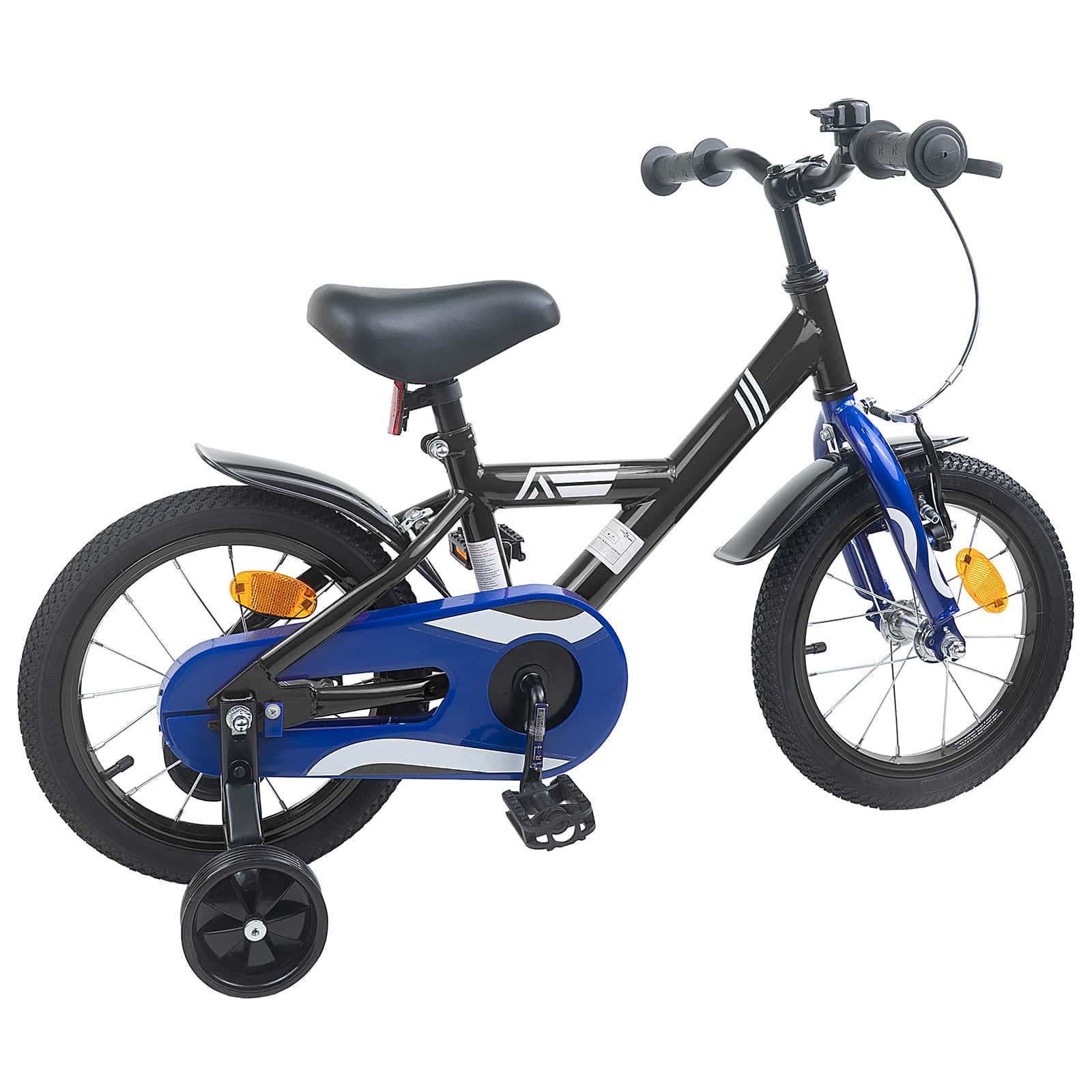 Kinderfahrrad 12 Zoll für 2-4 Jahre alt Schwarz
