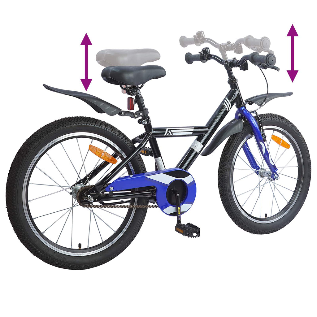 Kinderfahrrad 20 Zoll für 6-11 Jahre alt Schwarz