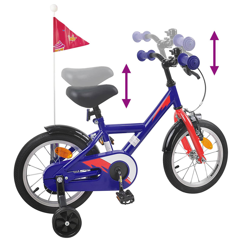 Kinderfahrrad 14 Zoll für 3-5 Jahre alt Dunkelblau