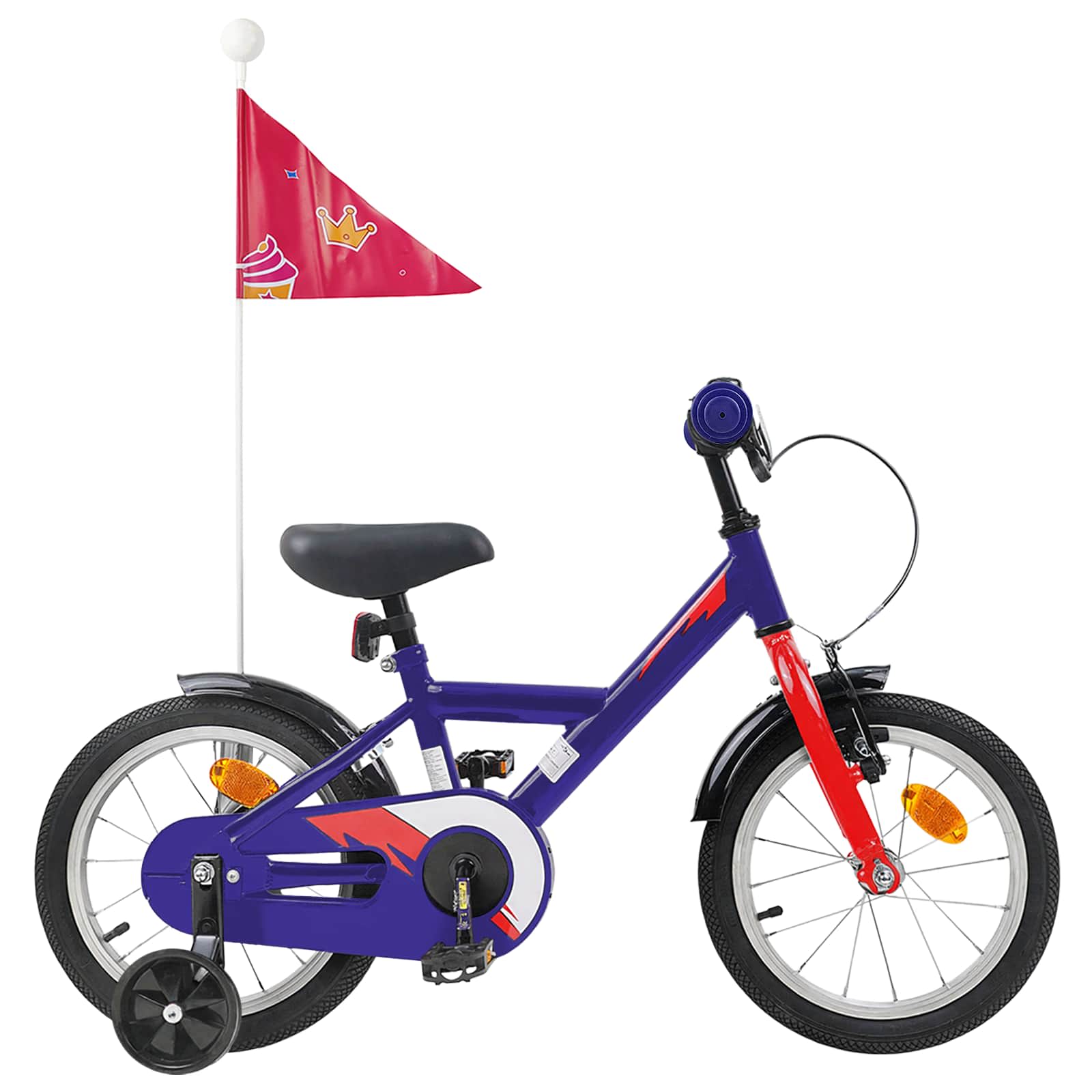 Kinderfahrrad 14 Zoll für 3-5 Jahre alt Dunkelblau