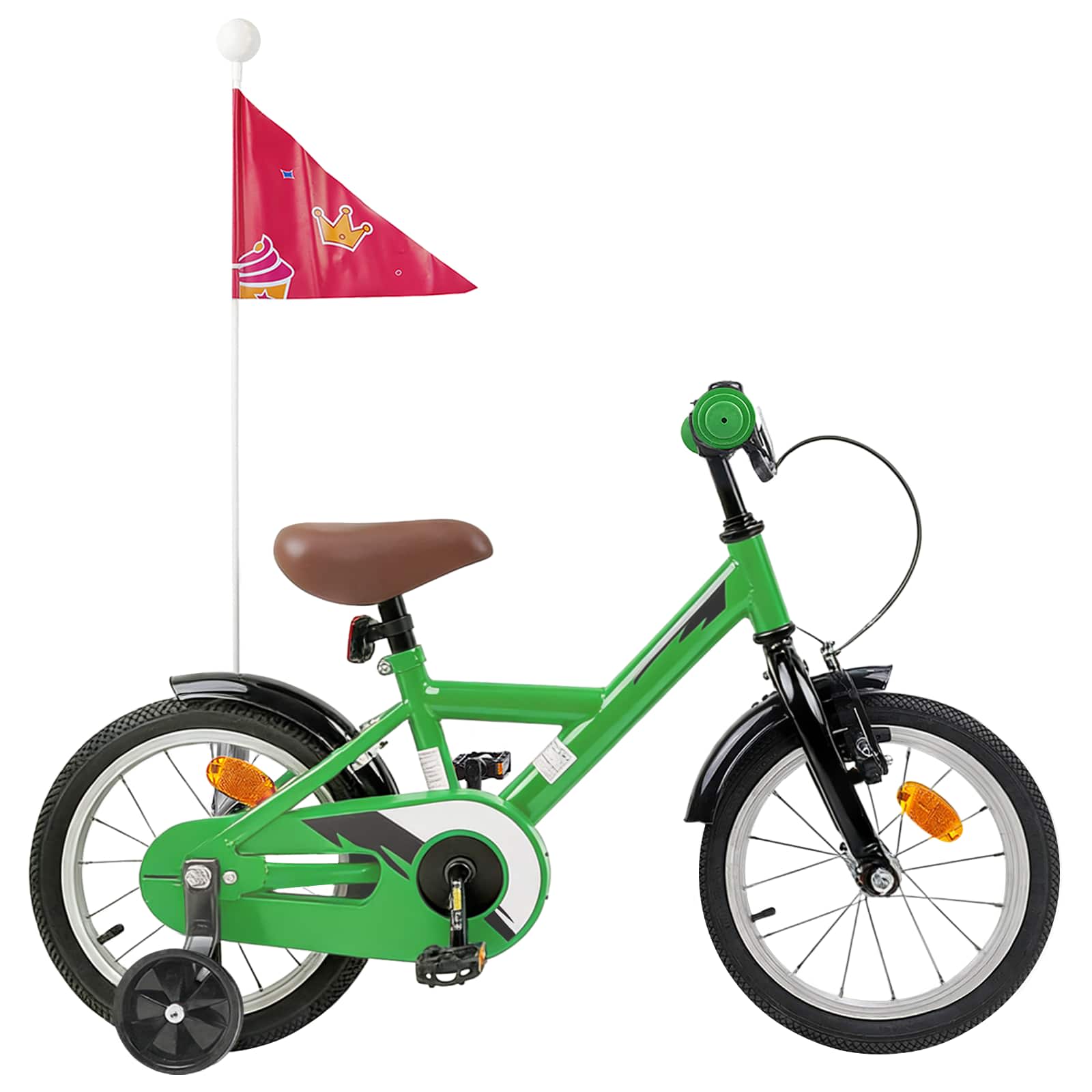 Kinderfahrrad 14 Zoll für 3-5 Jahre alt Grün