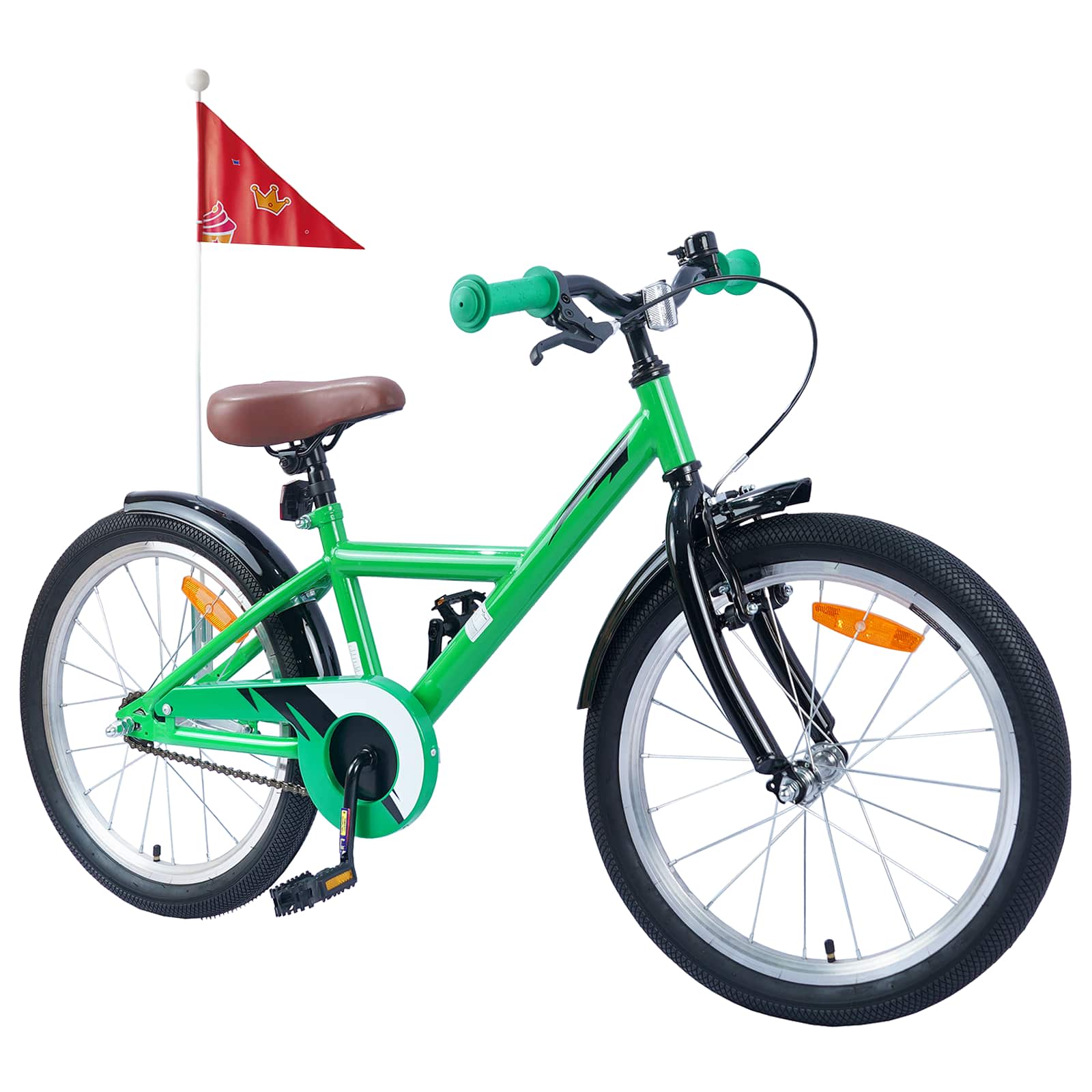 Kinderfahrrad 18 Zoll für 5-7 Jahre alt Grün