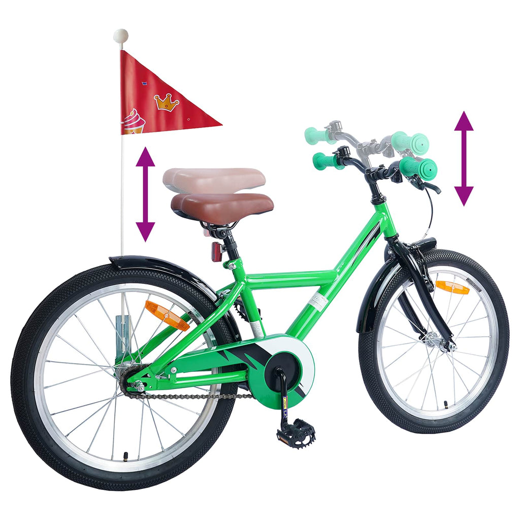 Kinderfahrrad 18 Zoll für 5-7 Jahre alt Grün