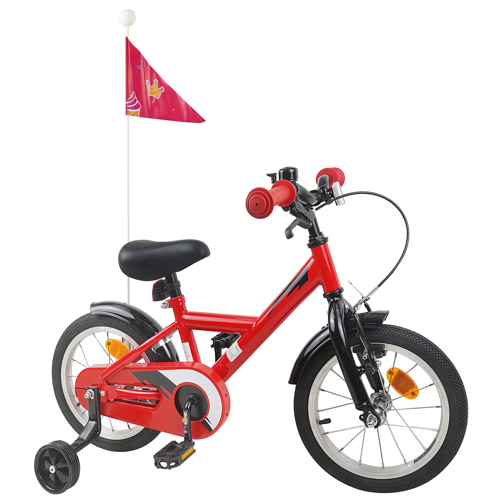 Kinderfahrrad 14 Zoll für 3-5 Jahre alt Rot