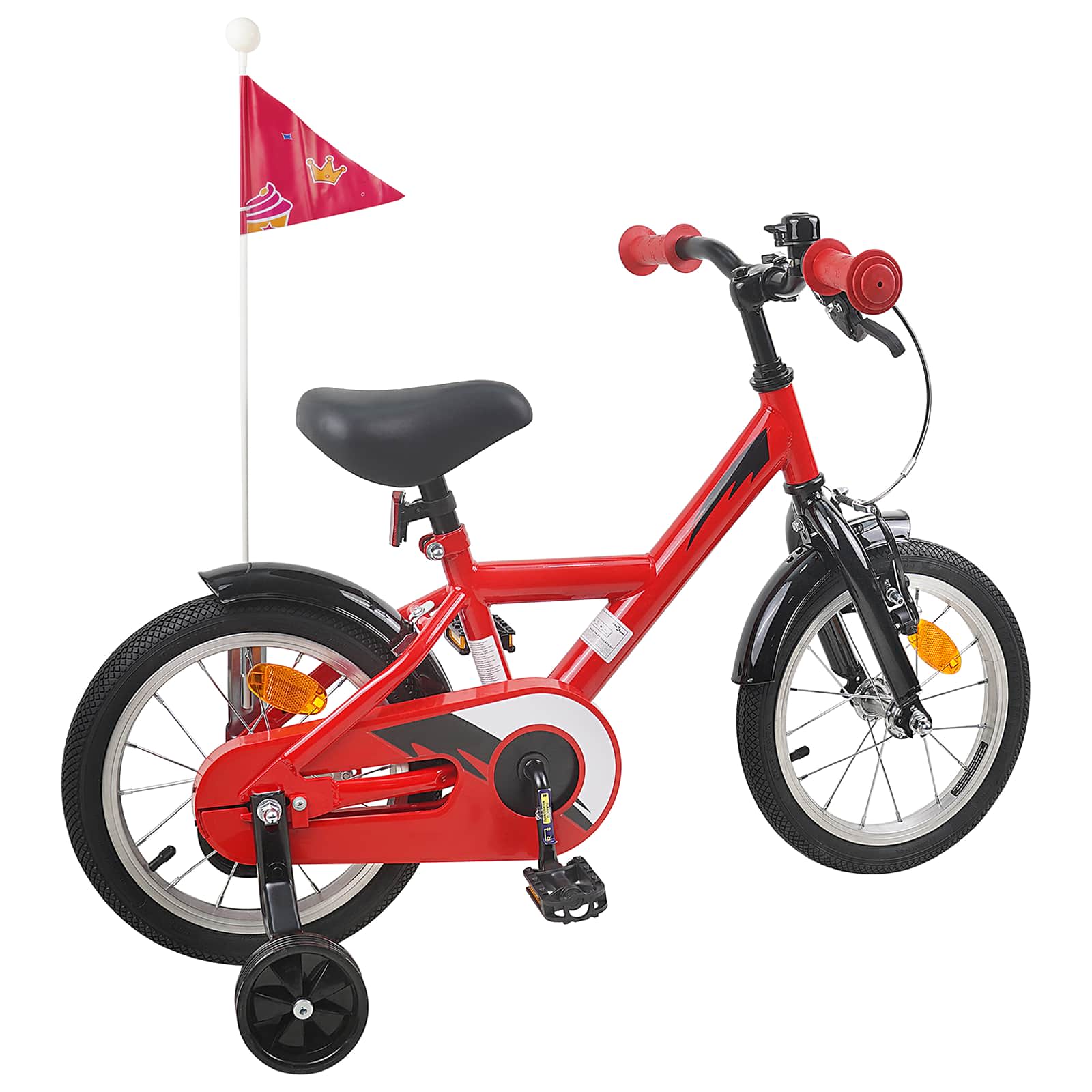Kinderfahrrad 14 Zoll für 3-5 Jahre alt Rot
