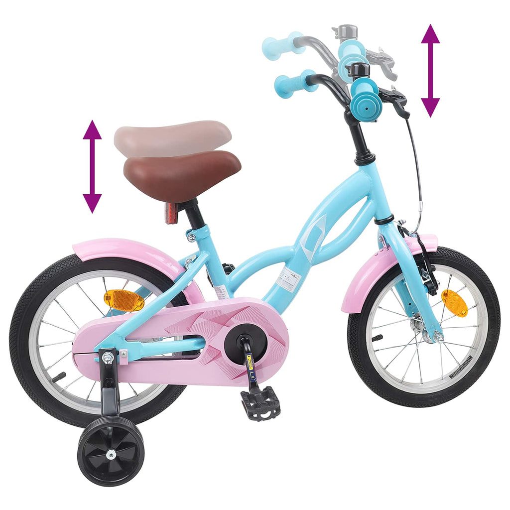 Kinderfahrrad 14 Zoll für 3-5 Jahre alt Himmelblau