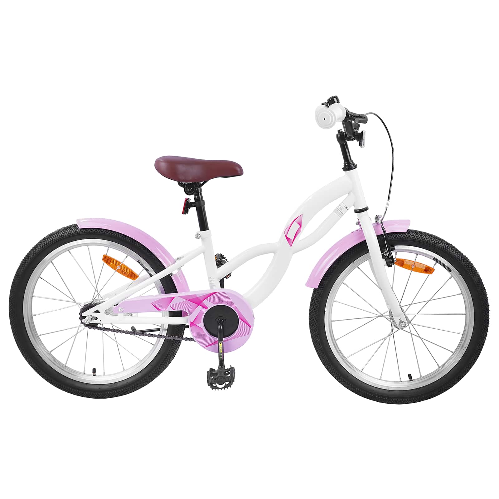 Kinderfahrrad 18 Zoll für 5-7 Jahre alt Weiß